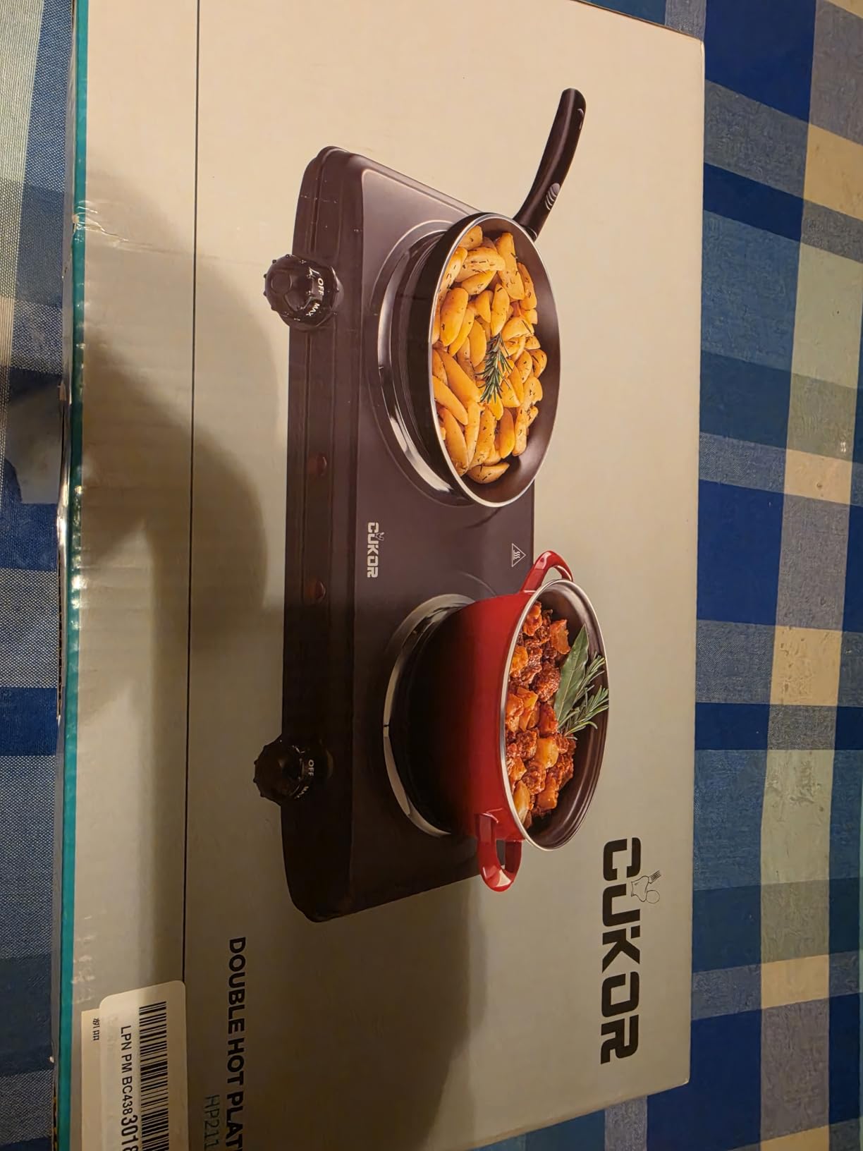 CUKOR Double Cast Iron 2 Burner, 1800W Countertop Burner, Dual Electric Stove Burners, Portable Double Burner for Cooking customer photo 1