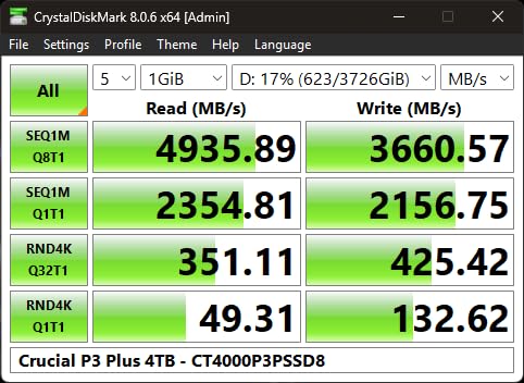 Crucial P3 Plus PCIe Gen4 NVMe 2TB SSD, Up to 5,000MB/s Read, Laptop & Desktop (PC) Compatible, Solid State Drive - CT2000P3SSD8 customer photo 1