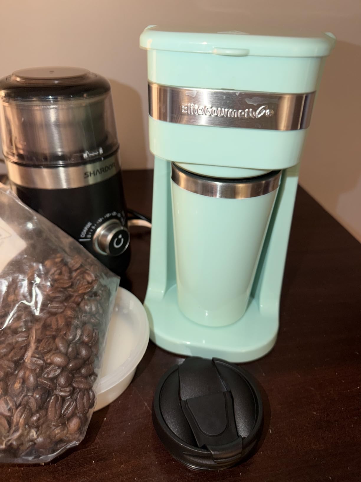Elite Gourmet EHC113M Personal Single-Serve Compact Coffee Maker, Mint customer photo 1
