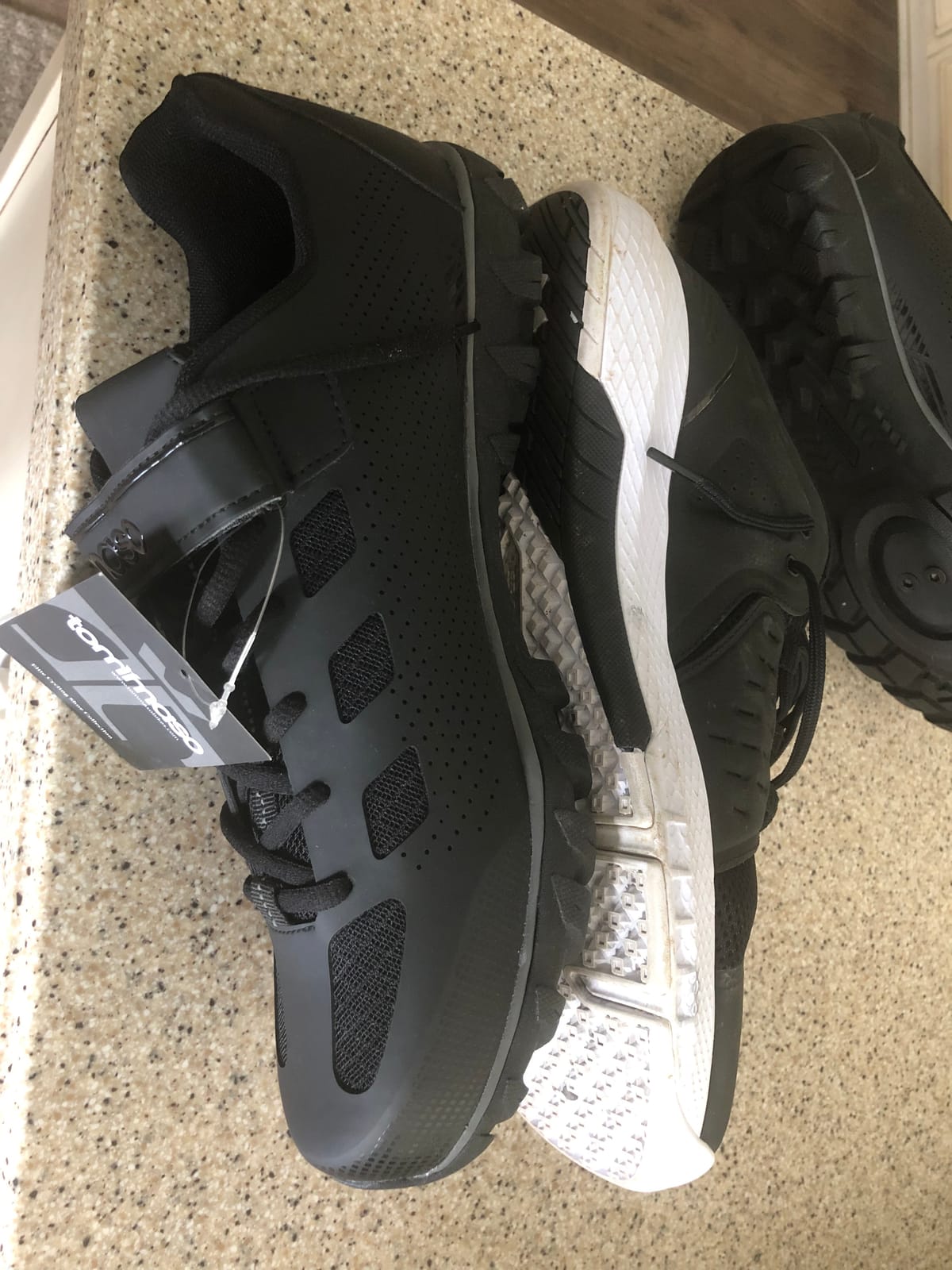 Men's Indoor Cycling Shoes - SPD Compatible - Pre-Installed Cleats - Road, Gravel & Spin Bike Shoes - Walkable Design customer photo 2