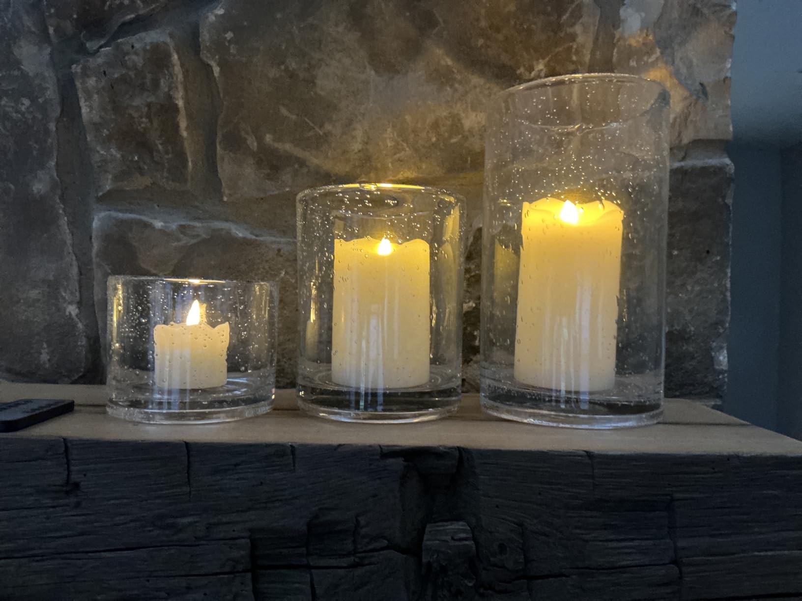 Hurricane Candle Holders Glass Cylinders Set of 3 (10