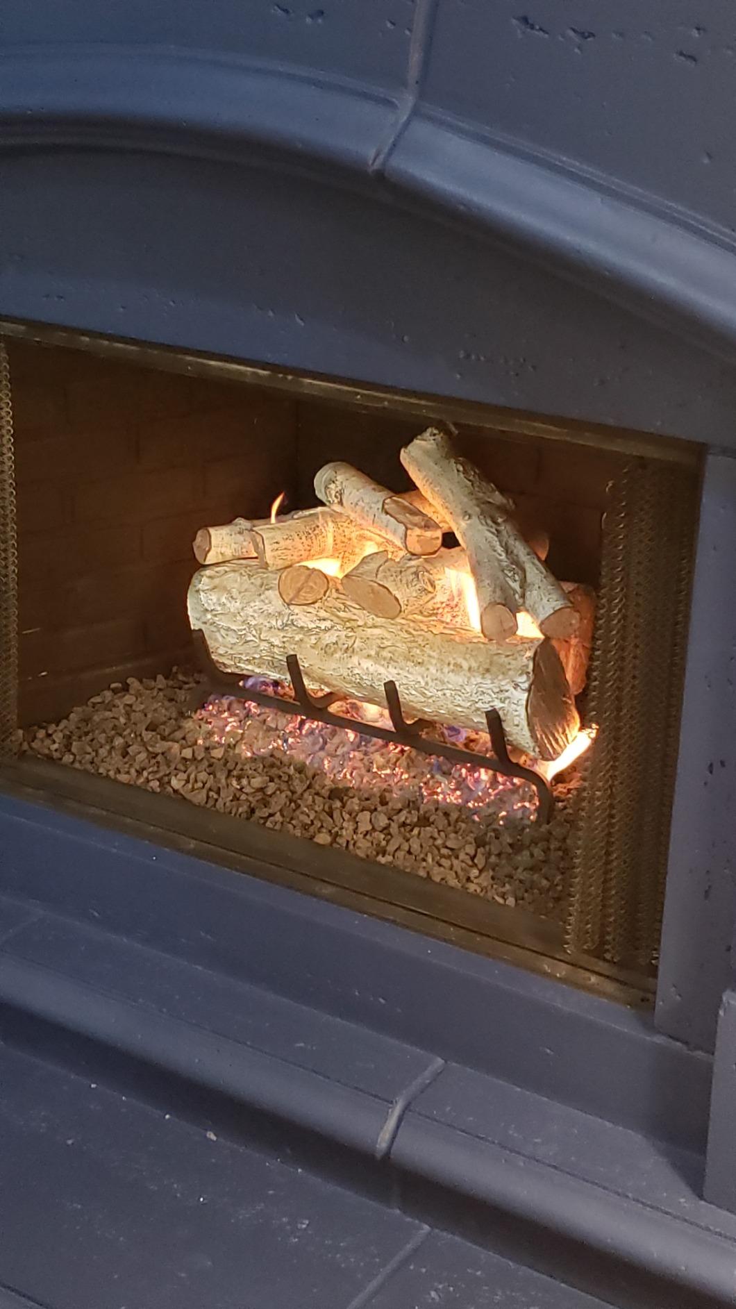 Birch Gas Fireplace Logs Vented Ceramic Realistic 24-Inch Log Set for Indoor Heating and Decor (Propane-Compatible) customer photo 2
