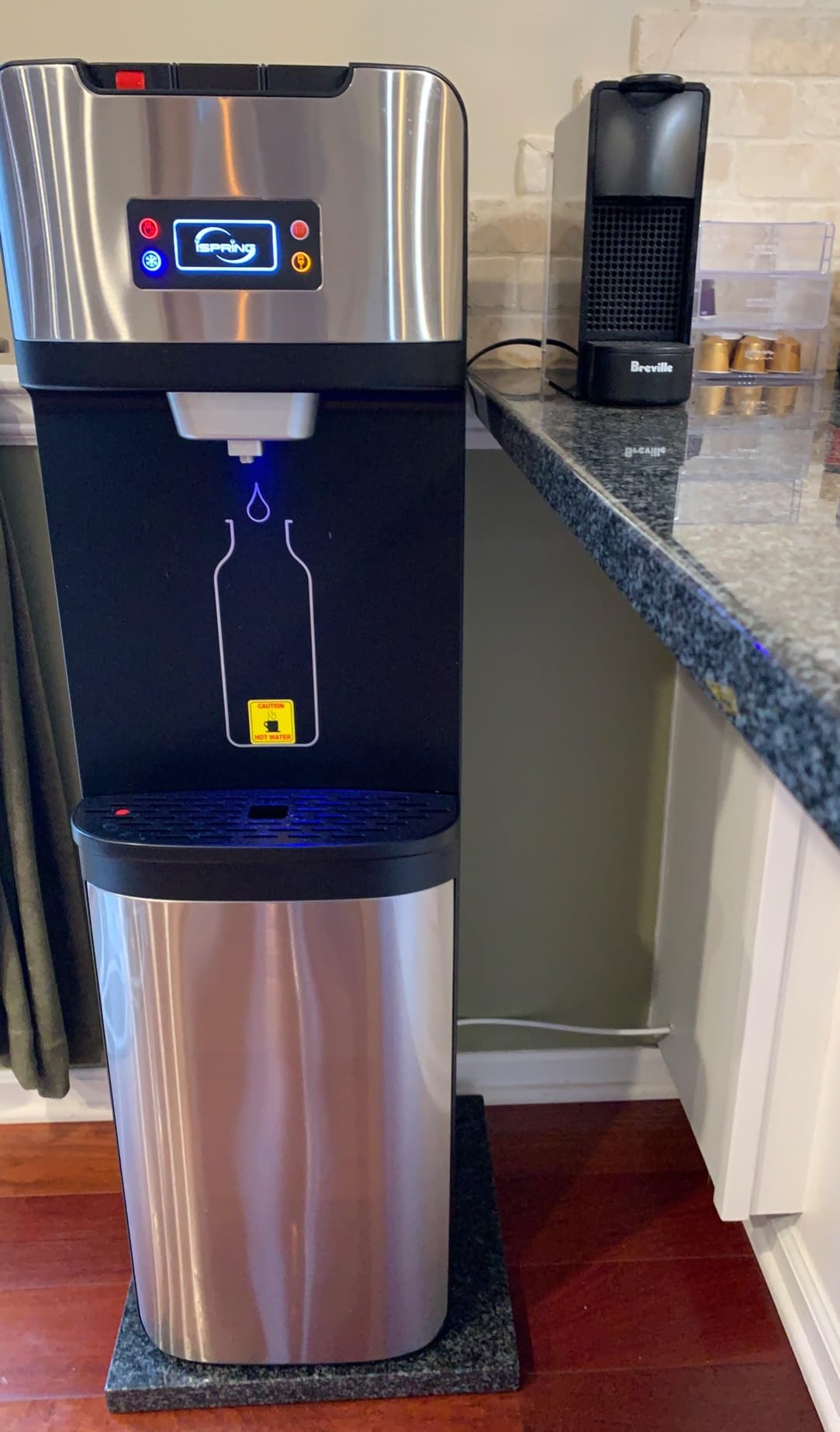 iSpring Bottleless Water Dispenser with Built-in 4-Stage Filtration, Hot/Cold/Room Temp, Self Cleaning, Stainless Steel, Model: DS4S customer photo 1
