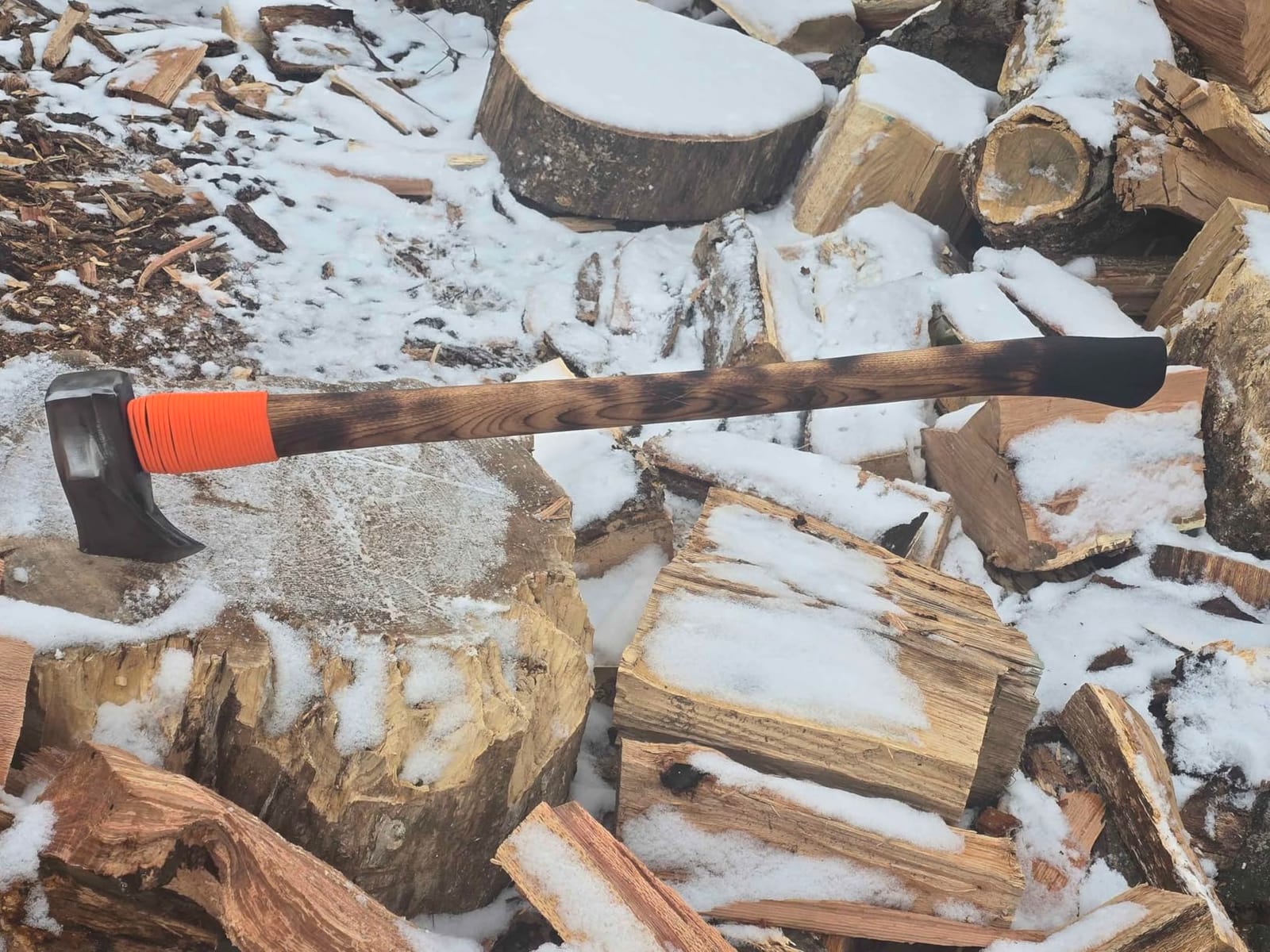 Estwing 6 lb Wood Splitting Maul with 36-Inch Hickory Handle - Forged Head Hardened to 50-55 HRC, Heavy-Duty Log Splitter, Model #62443 customer photo 2