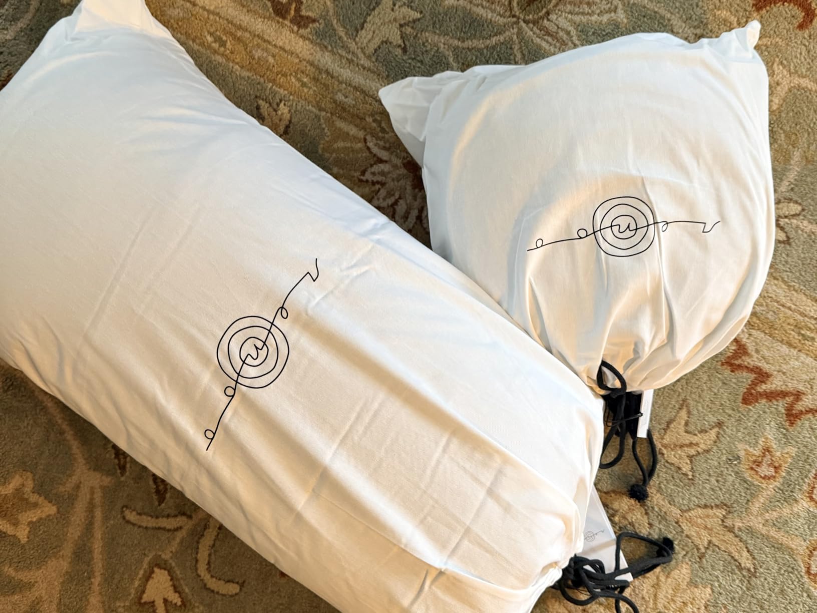 renoo Meditation Cushion Set - Zafu Meditation Pillow and Zabuton Floor Cushion - Adjustable Organic Buckwheat and Cotton Fill - GOTS Certified Cotton Washable Covers - 30x30x10 - Multiple Colors customer photo 2