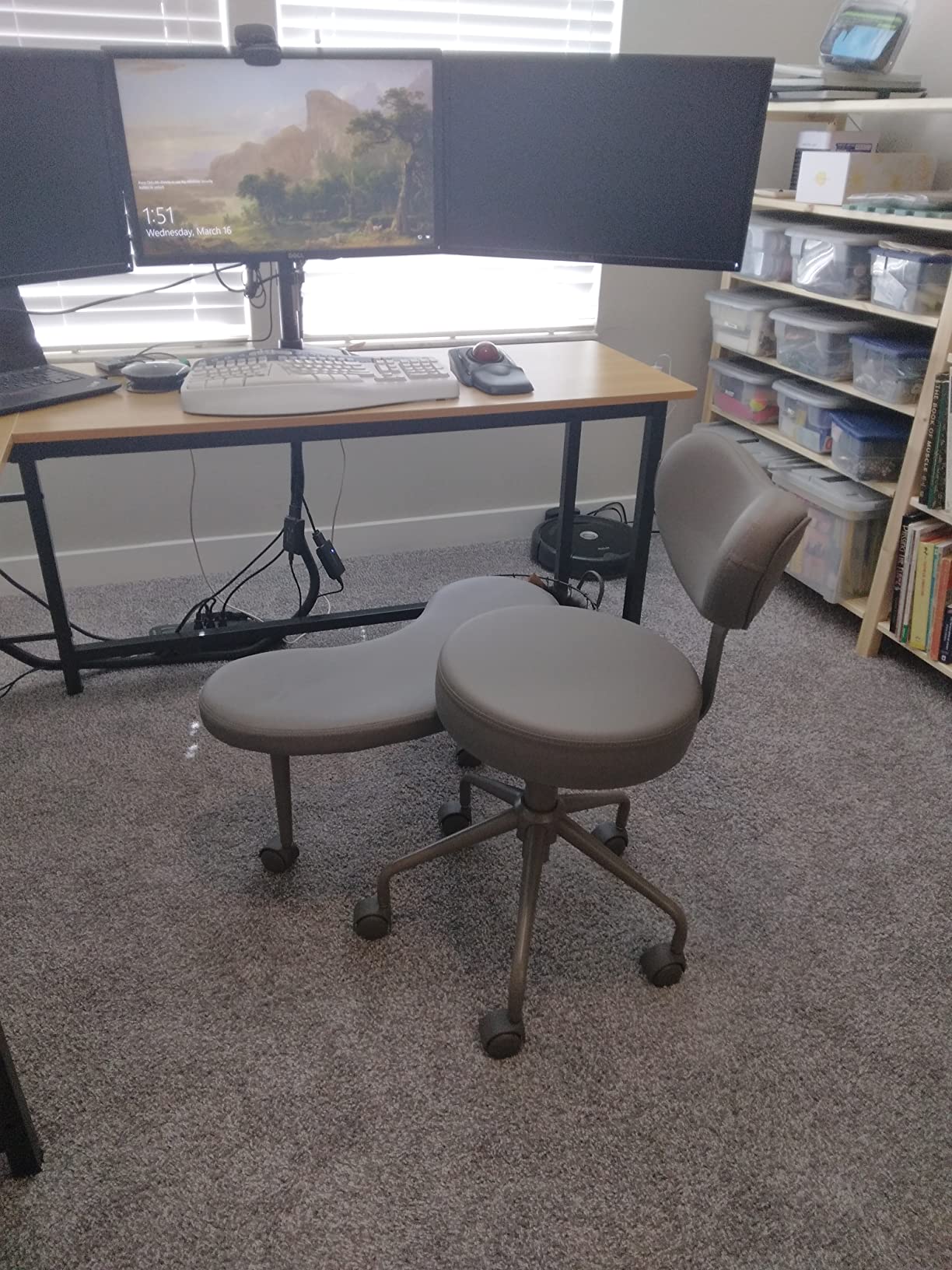 Pipersong Meditation Chair Plus, Cross Legged ADHD Office Desk Chair, Ivory customer photo 2