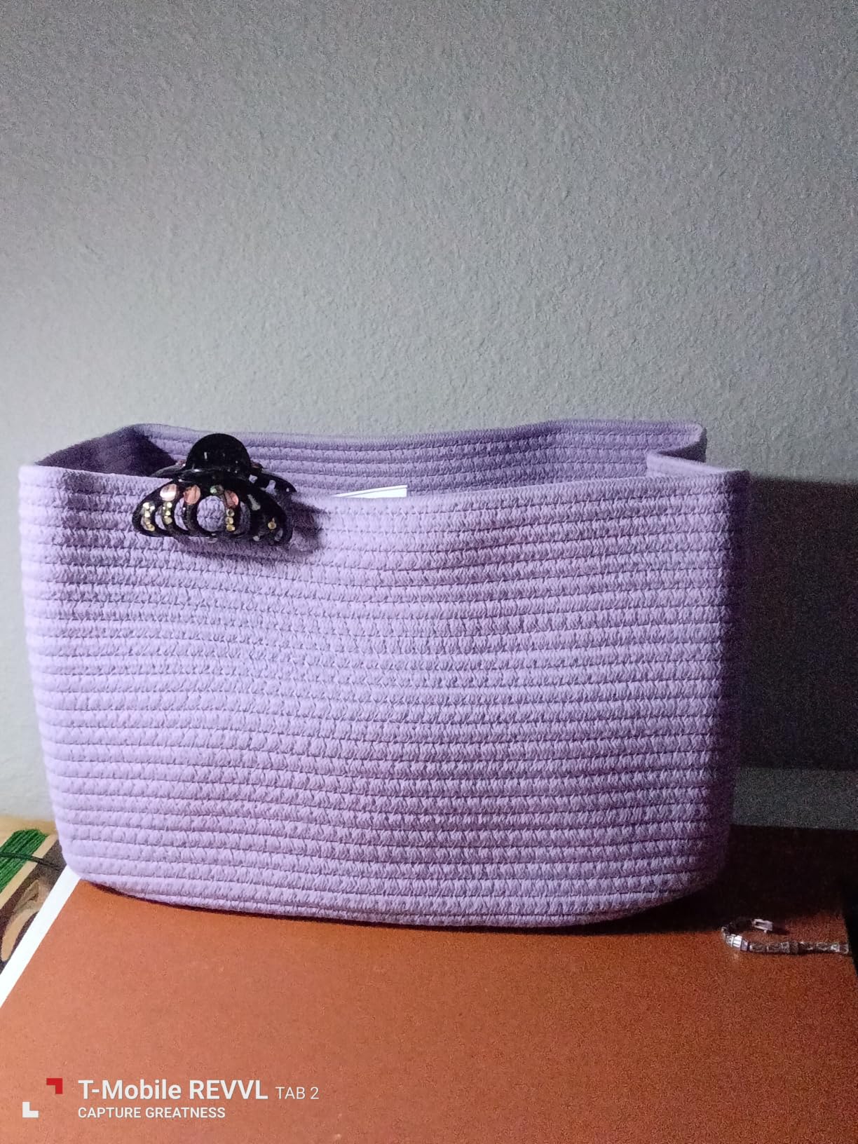 XUANGUO Woven Cotton Rope Storage Baskets 15x10x9.3