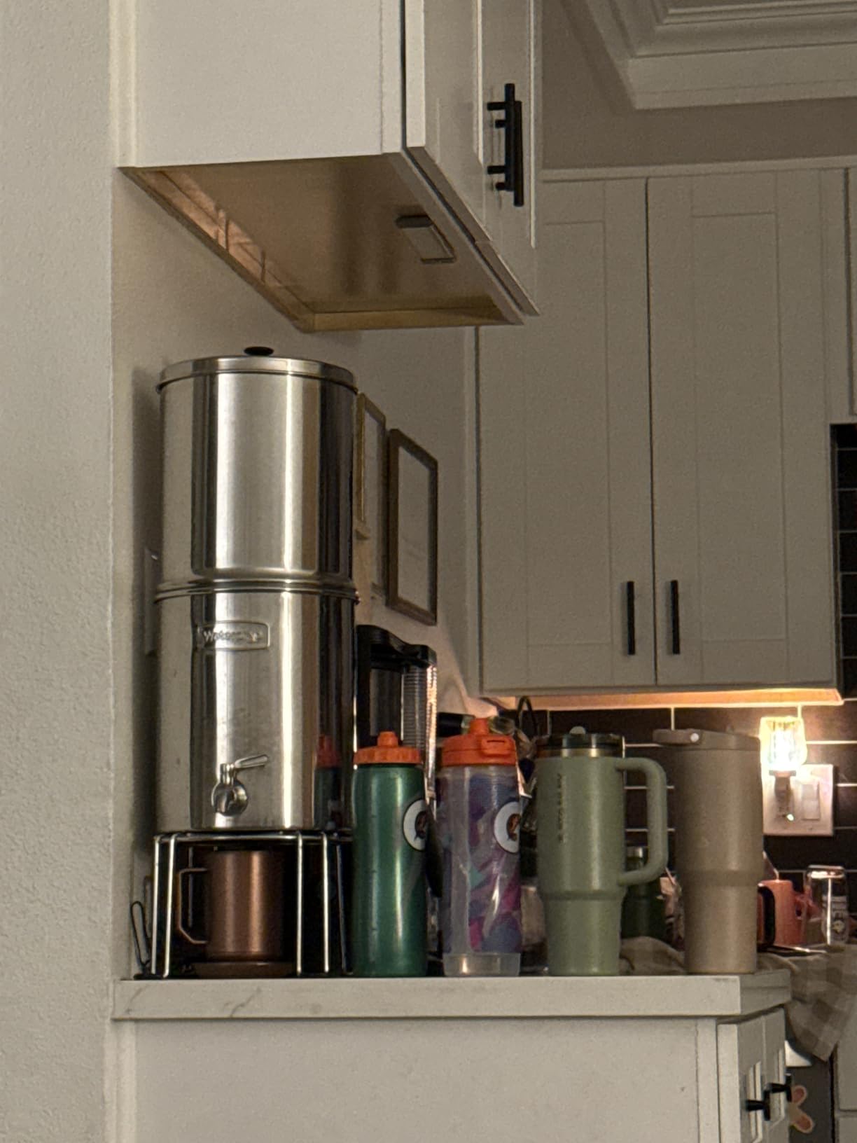Waterdrop TK-A Gravity Water Filter System, NSF/ANSI 42&372 Standard, Reduces Lead and up to 98% of Chlorine, with 2 Black Carbon Filters and Metal Spigot for Home, Travel, 2.25G customer photo 1