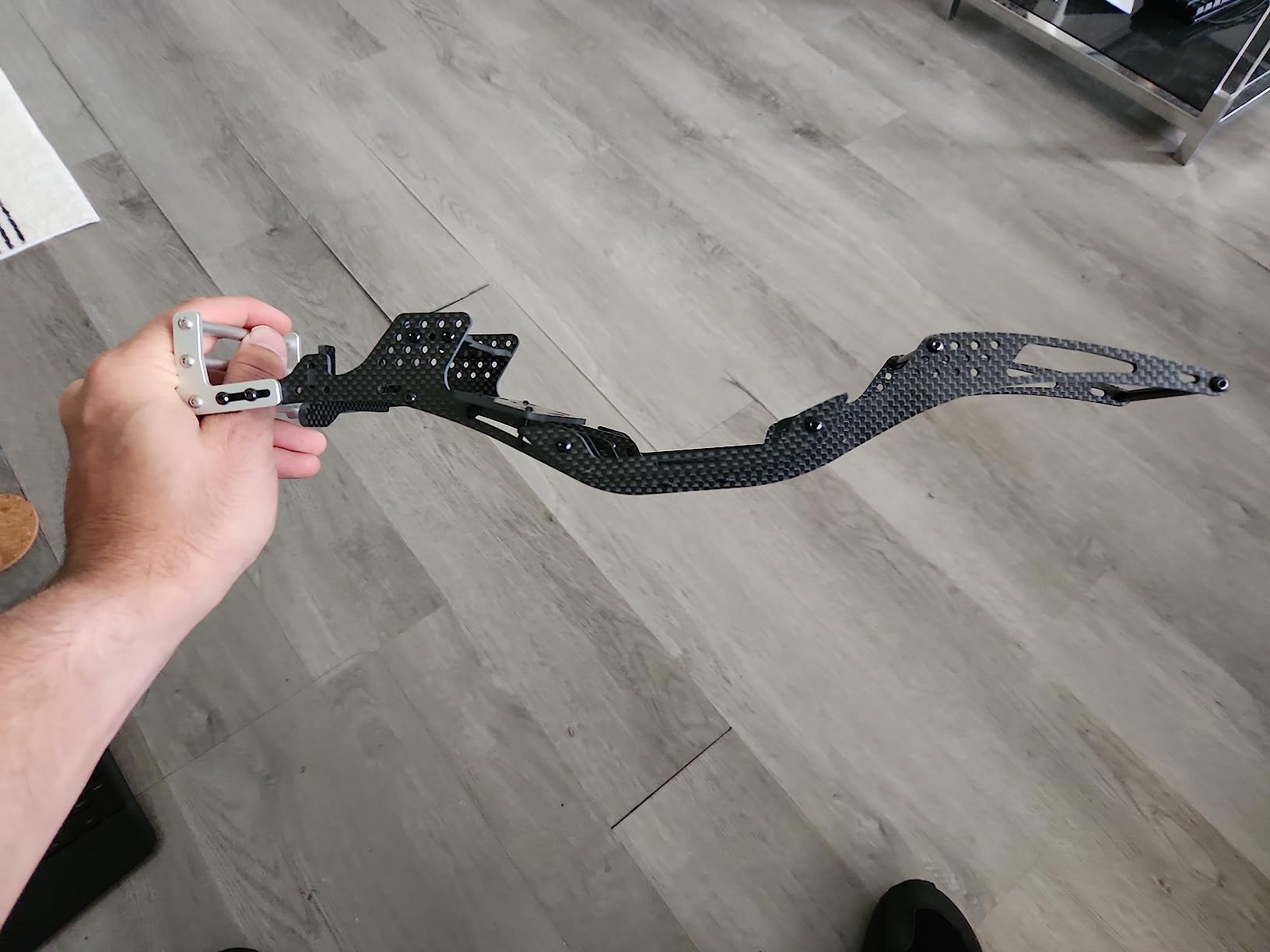 RC Chassis Kit Frame Girder LCG Carbon Fiber for 1/10 RC Rock Crawle, Gen3 Carbon Fiber LCG Chassis Rails Kit, Lightweight Thickened Cheater Rigs Frame Rails for 1/10 RC Rock Crawler Axial SCX10 customer photo 2