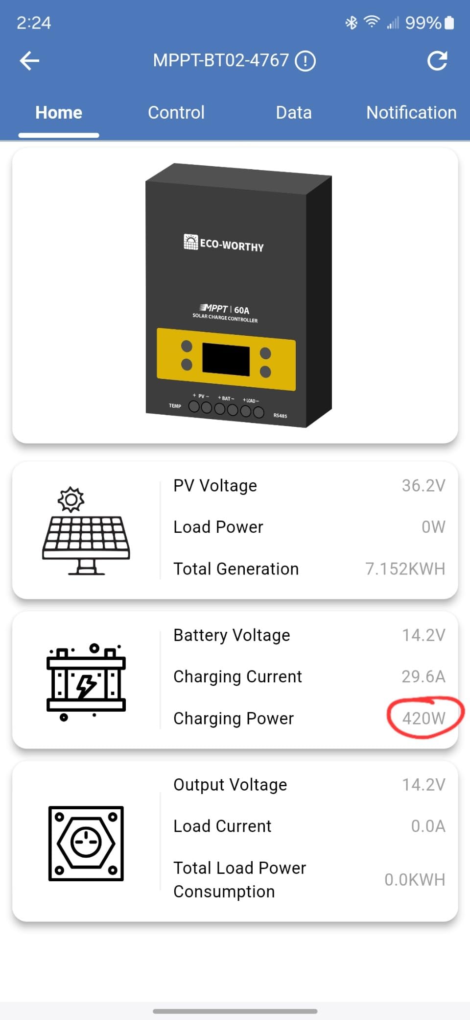 ECO-WORTHY 1.6KWH Complete Solar Panel Kit 400W 12V for RV Off Grid customer photo 2