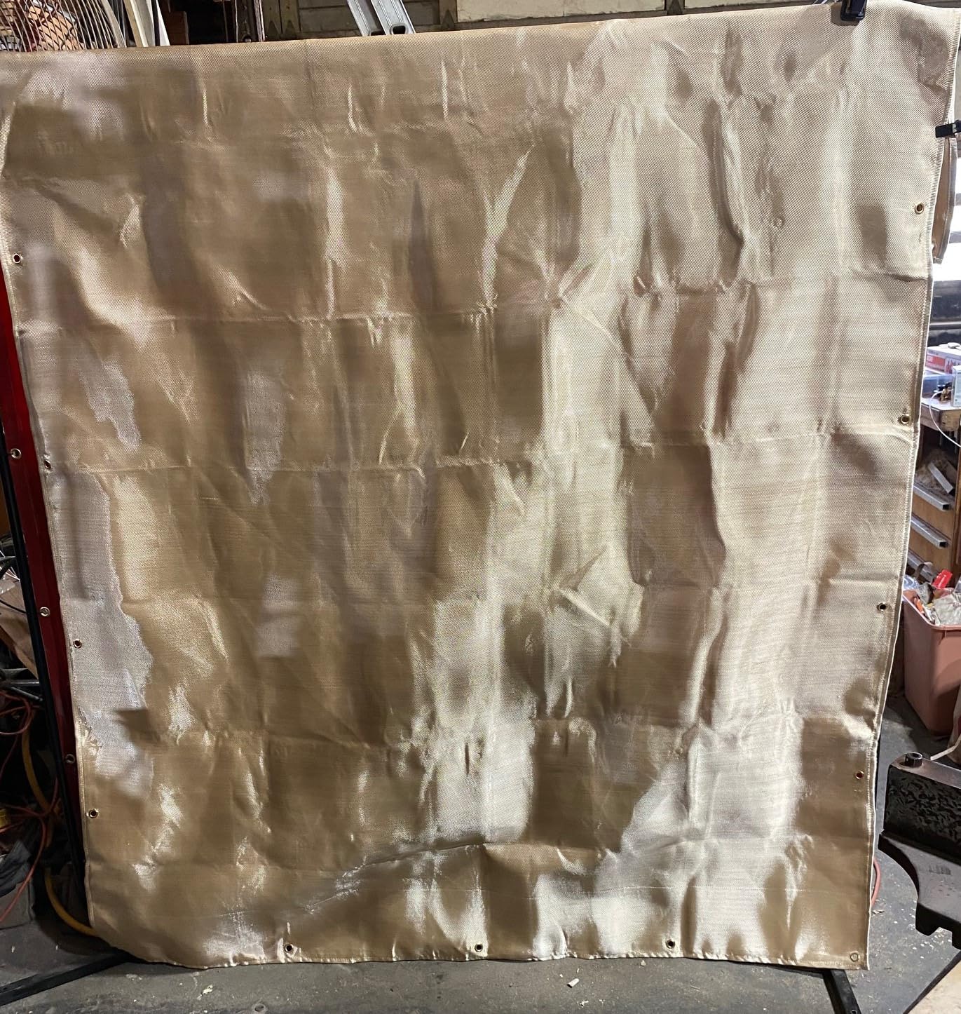 Welding Blanket, Heavy Duty Welding Blanket 6FTx8FT Large Size Fiberglass Welding Curtain for Industrial Welding Home Protection Heat Insulation customer photo 1