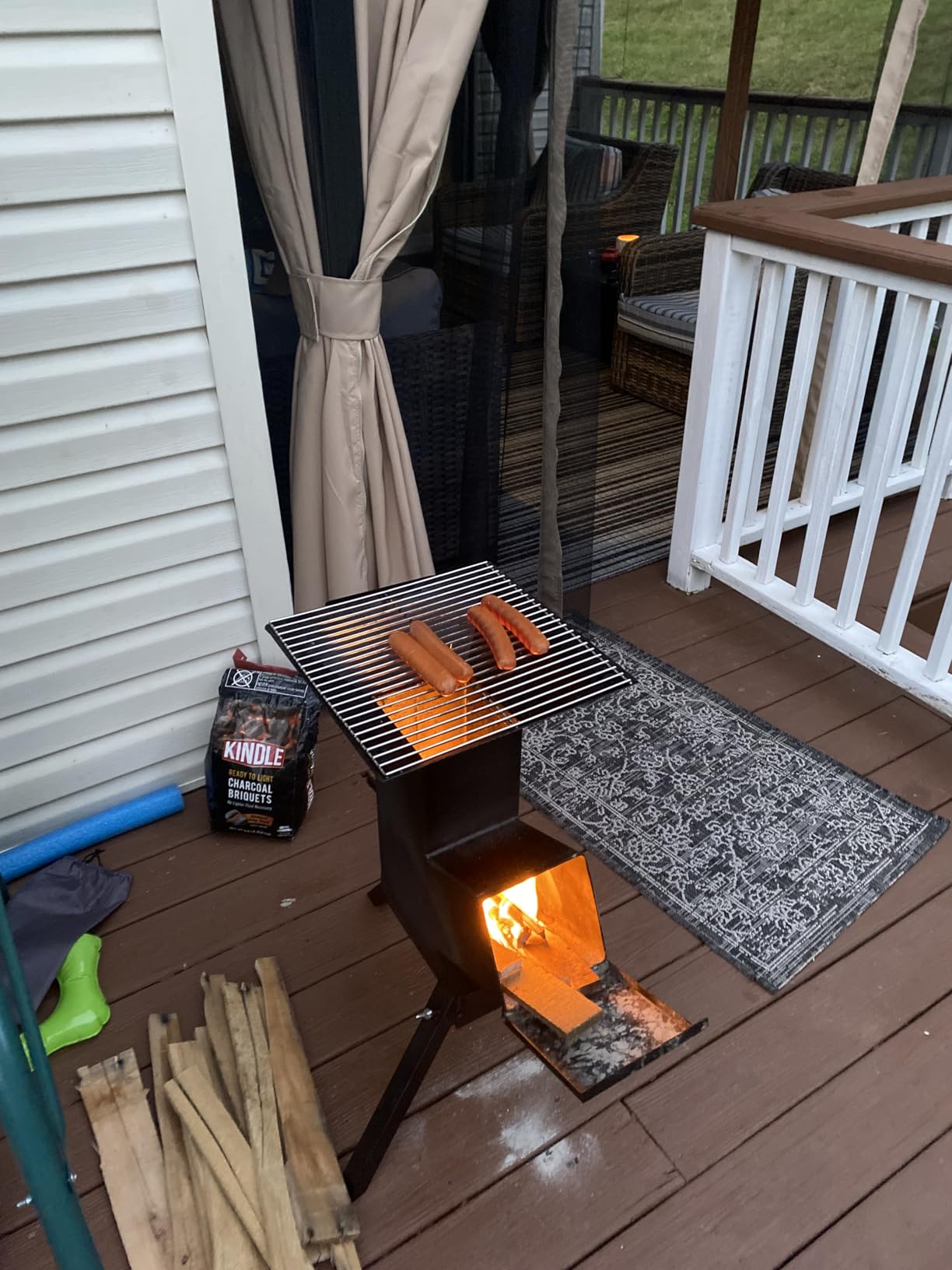 Stanbroil 3-in-1 Wood Burning Rocket Stove with Grill Grate & Griddle | Pot Cooking Stand Included, Multi-Use Outdoor Cooker, Ideal for Camping, Backyard & Off-Grid Cooking customer photo 2