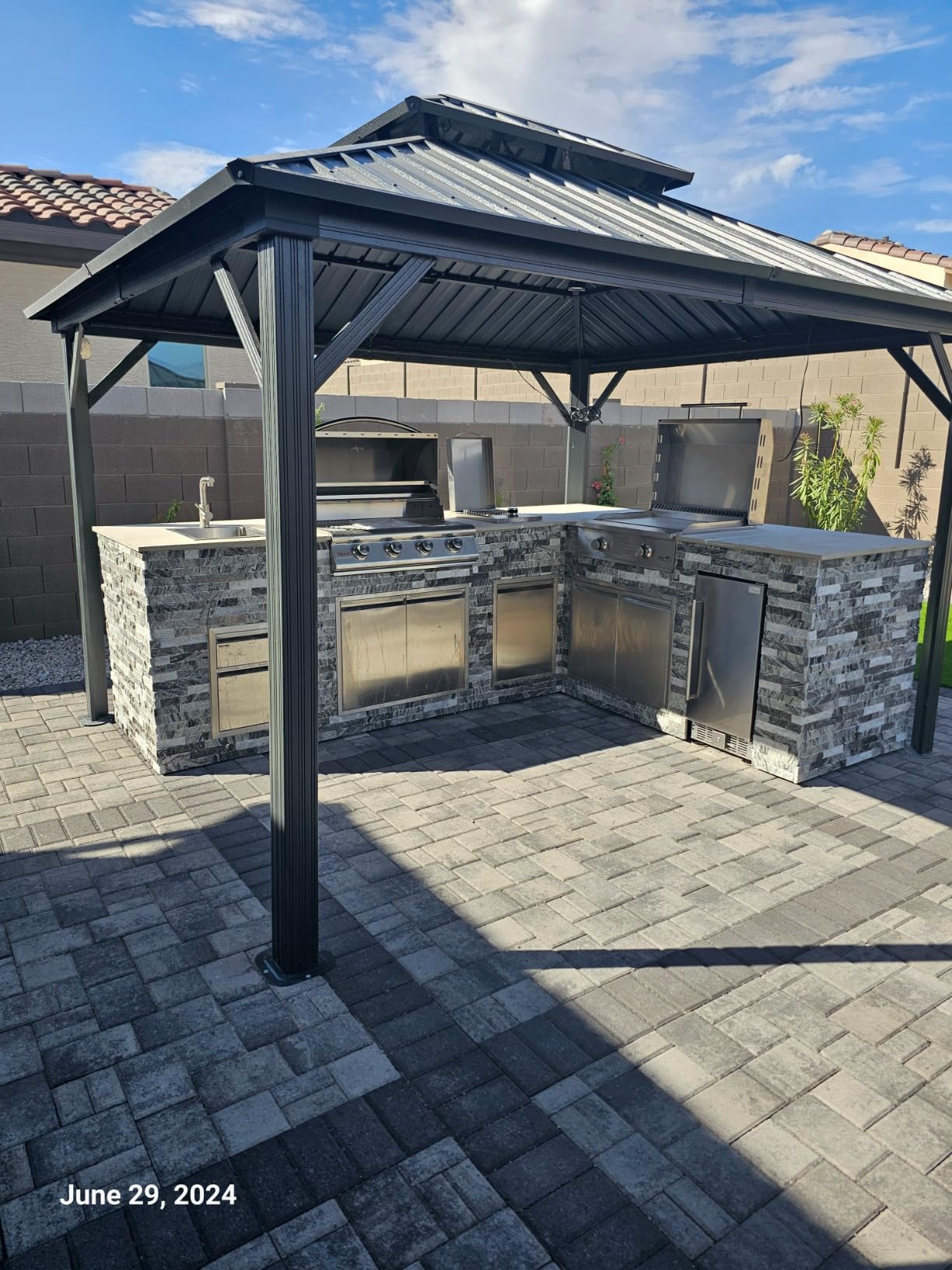 Stanbroil 28-Inch Built-In Natural Gas Griddle for Outdoor Kitchen | 304 Stainless Steel Flat Top Grill, 2 Burners, 34,000 BTU, Removable Grease Tray, Hinged Lid, Independent Heat Control customer photo 1