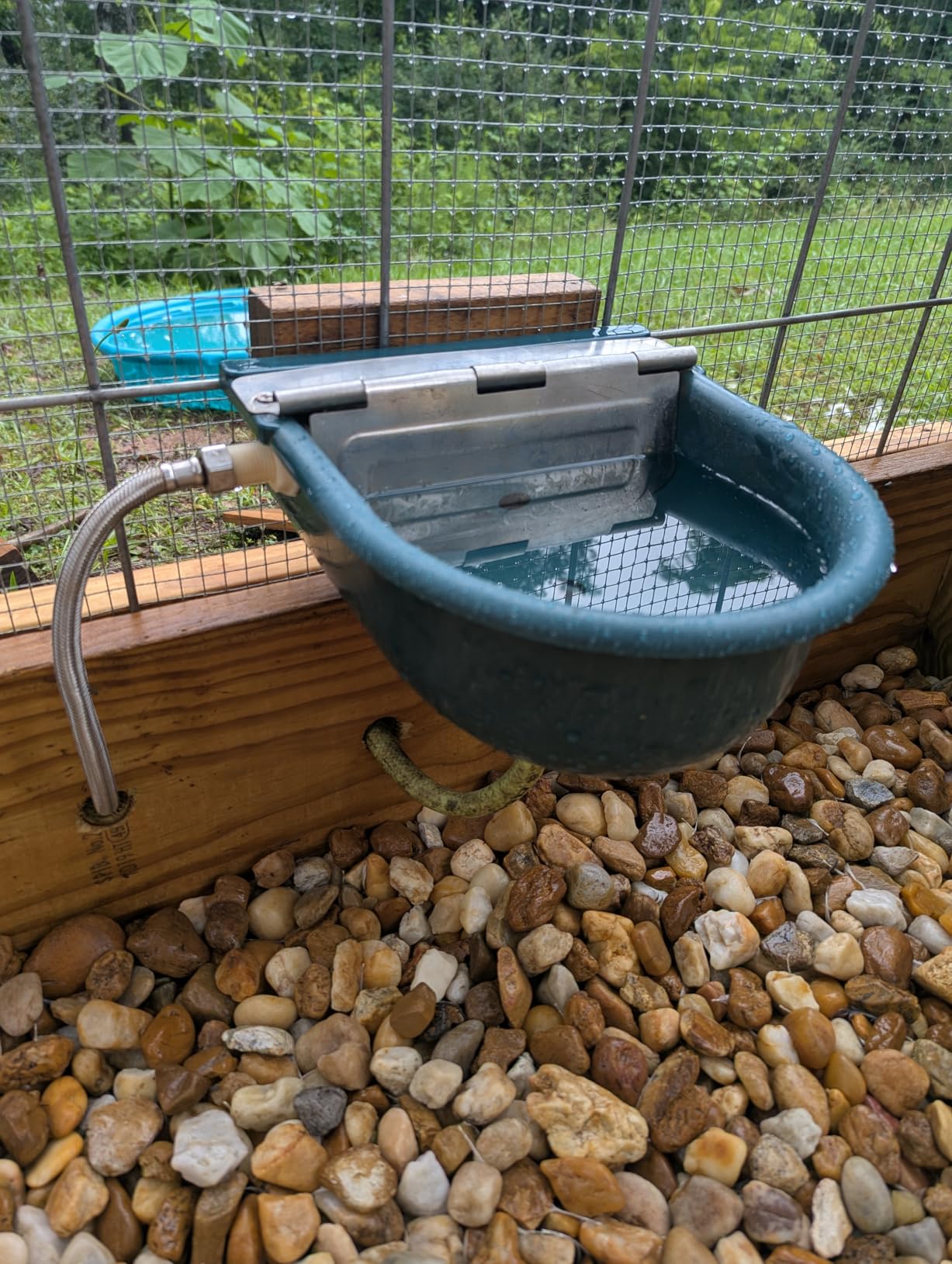 Automatic Water Bowl, Livestock Waterer for Cattle Dog Horse Goat Sheep, Outdoor Animal Drinking Water Trough Bowl with Float Valve (39.37 Inch Pipe) customer photo 1