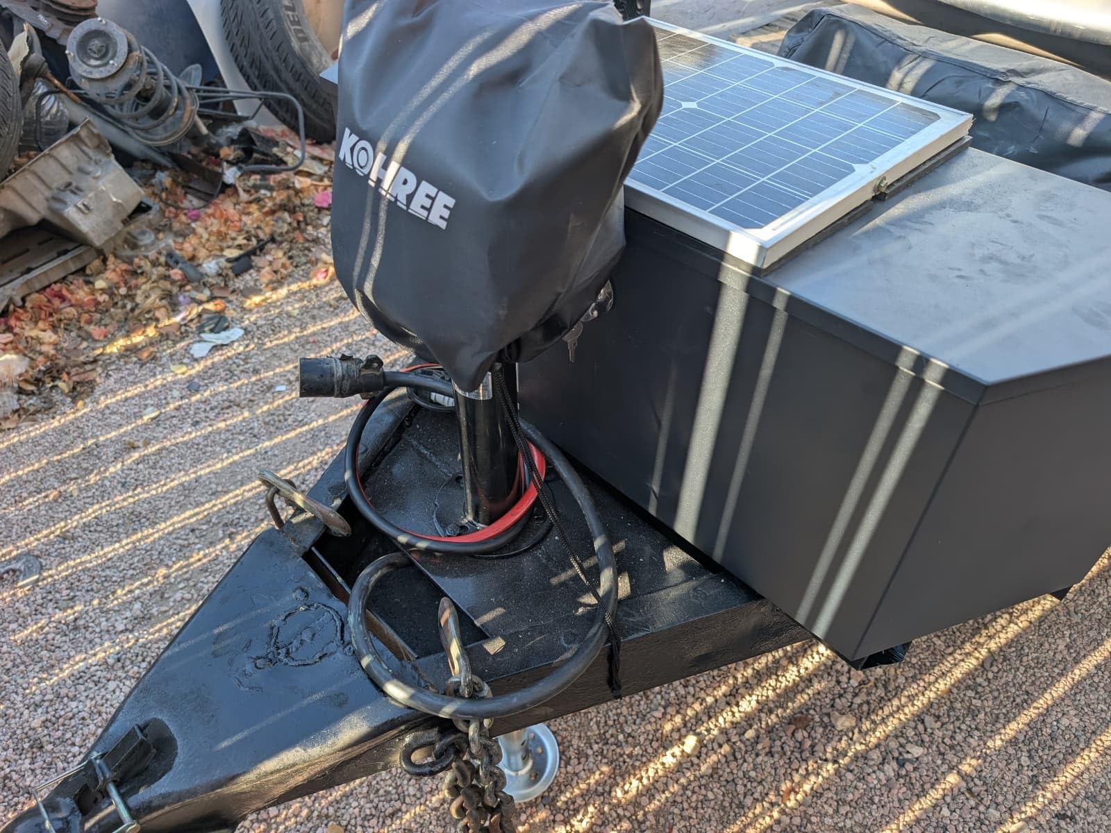 Kohree Electric Trailer Jack 5000lbs with Wiring, Heavy Duty A-Frame | Power Tongue Jack, Waterproof Cover & LED Light for Travel Trailers, Camper, RV, 12V DC, 9.8