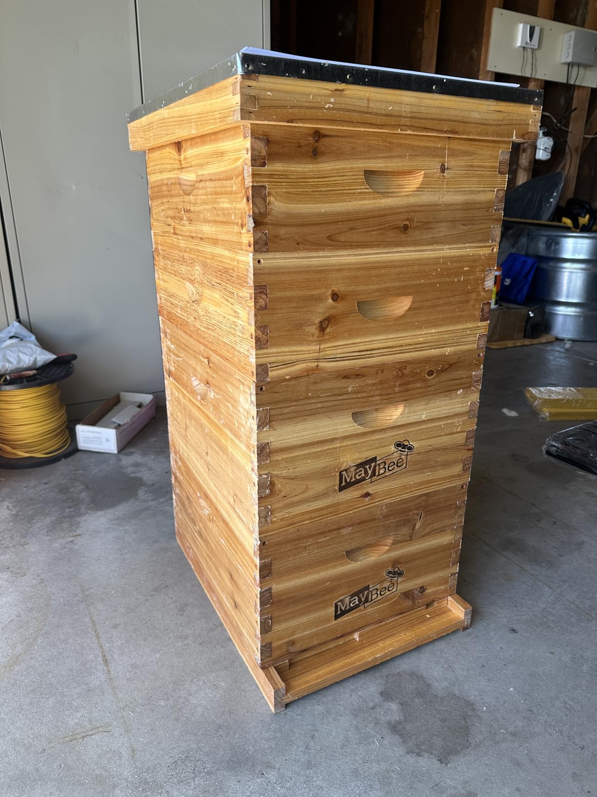 10-Frame Langstroth Beehive Dipped in 100% Beeswax, Complete Bee Hives and Supplies Starter Kit Includes 2 Deep Hive Bee Box and 2 Bee Hive Super with Beehive Frames and Foundation customer photo 2