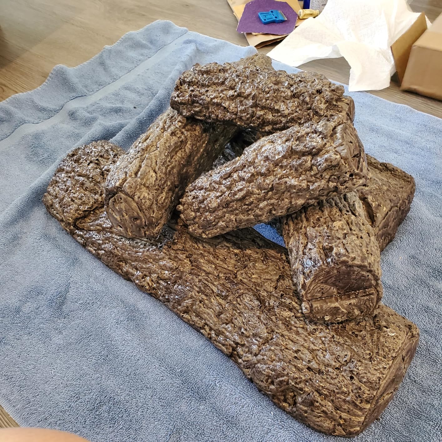 Peterson Fyreside 24-inch Live Oak Log Set with Vented Burner and Gas Connection Kit. Match Lit (Natural Gas Only) customer photo 2