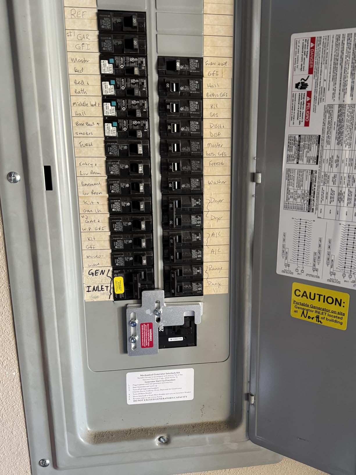 Generator Interlock Kit Compatible with Siemens Murray 150 or 200 Amp Panel, 7/8-1 1/4 Inch Spacing Between Main and Branch Breakers customer photo 1
