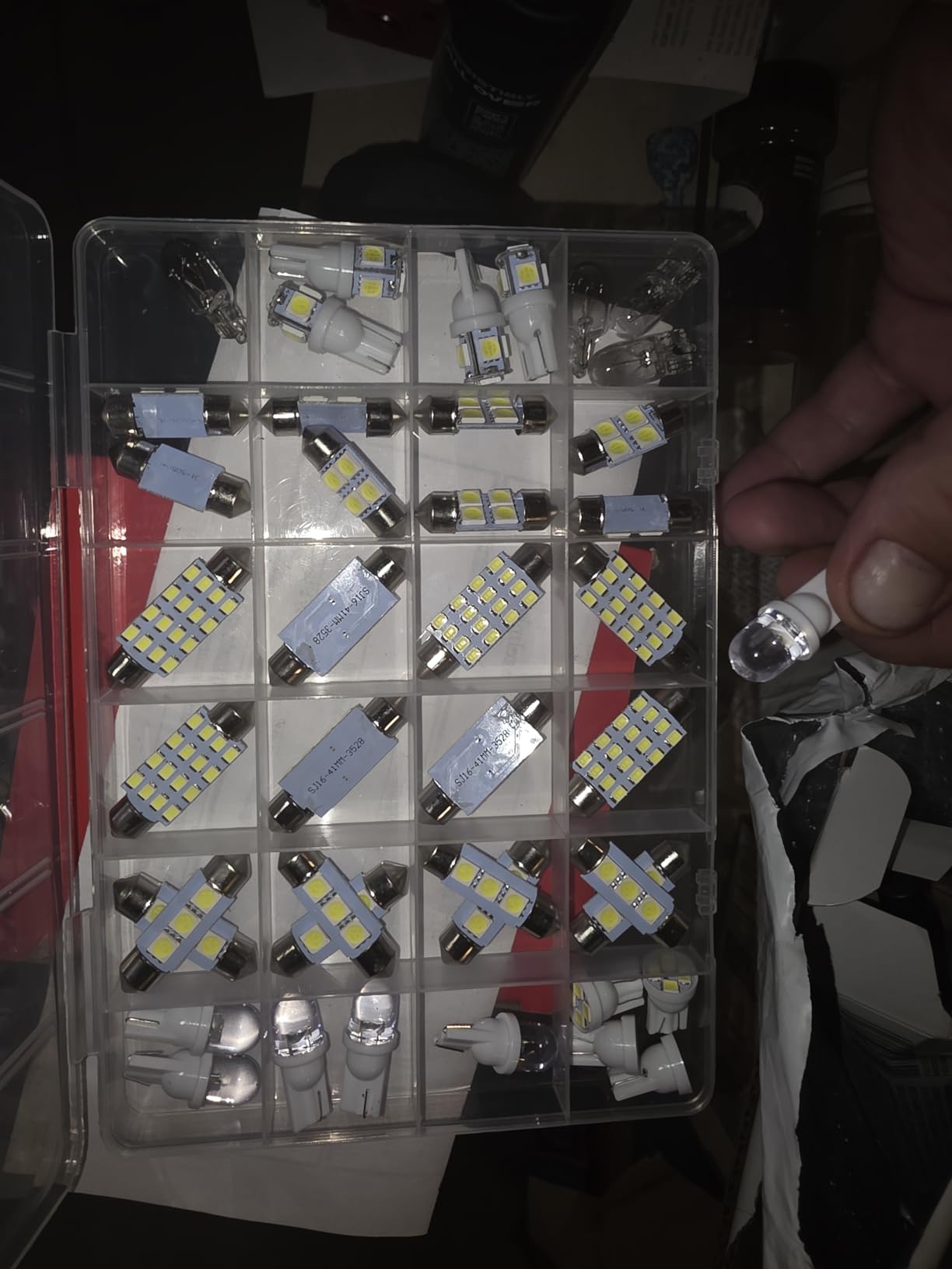 Zakolak 42 Pieces Interior Car Lights, Super Bright White Dome Map Tail Cab Lights Bulb Kit Set, DE3175 T10 31mm 41mm 194 LED Bulb for Your Trucks Width Lamp (White) customer photo 2