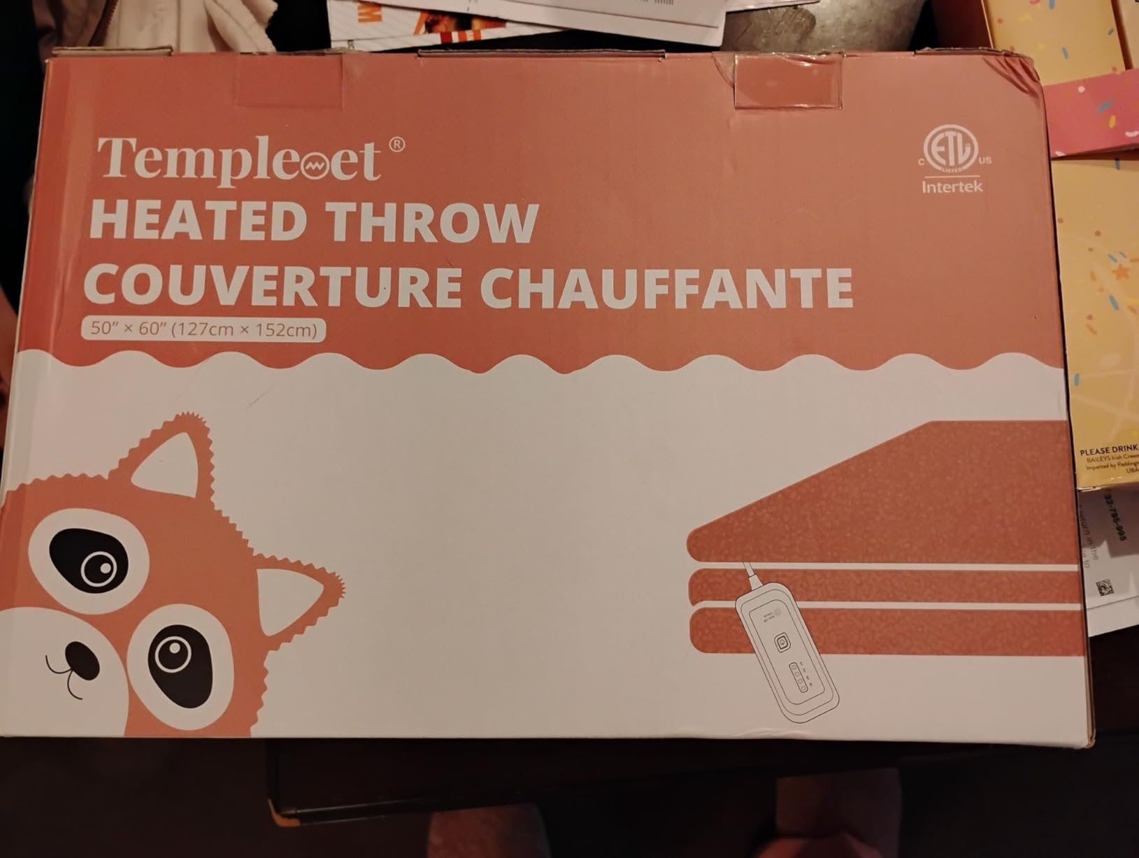 Templewet Heated Blanket Throw 50x60, Cute Electric Blanket, Brown | Timer Settings, Auto Off, Soft Sherpa Heated Throw Blanket, Machine Washable, Fast Heating for Sofa Bed Office Use customer photo 1