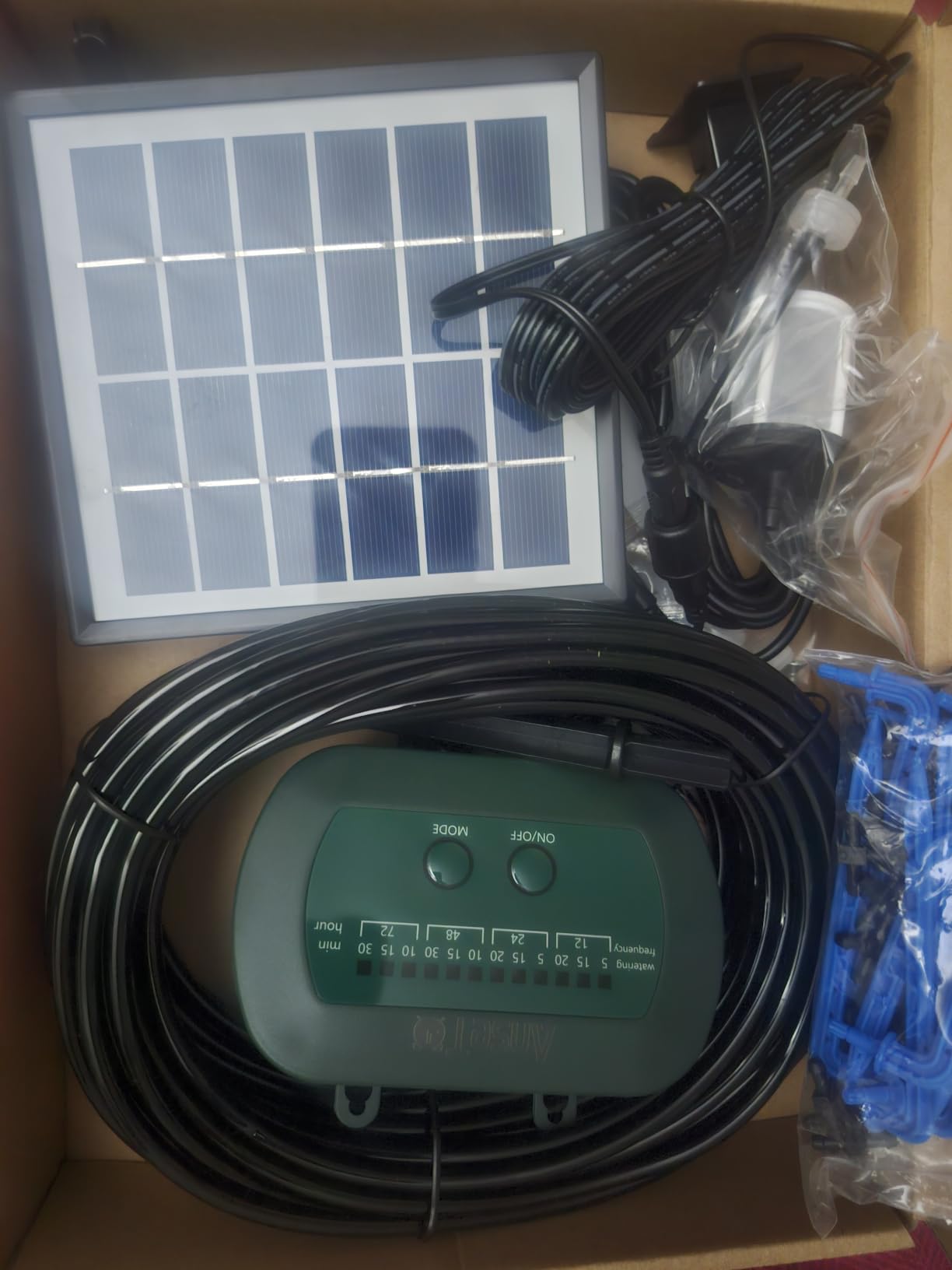 Solar Drip Irrigation System, Split Automatic Watering for Balcony | AntiSiphon Valve and 12 Modes Garden Faucet Controller with 49ft Hose, Intelligent Plant Hydration Device for 15 Potted Patio customer photo 2