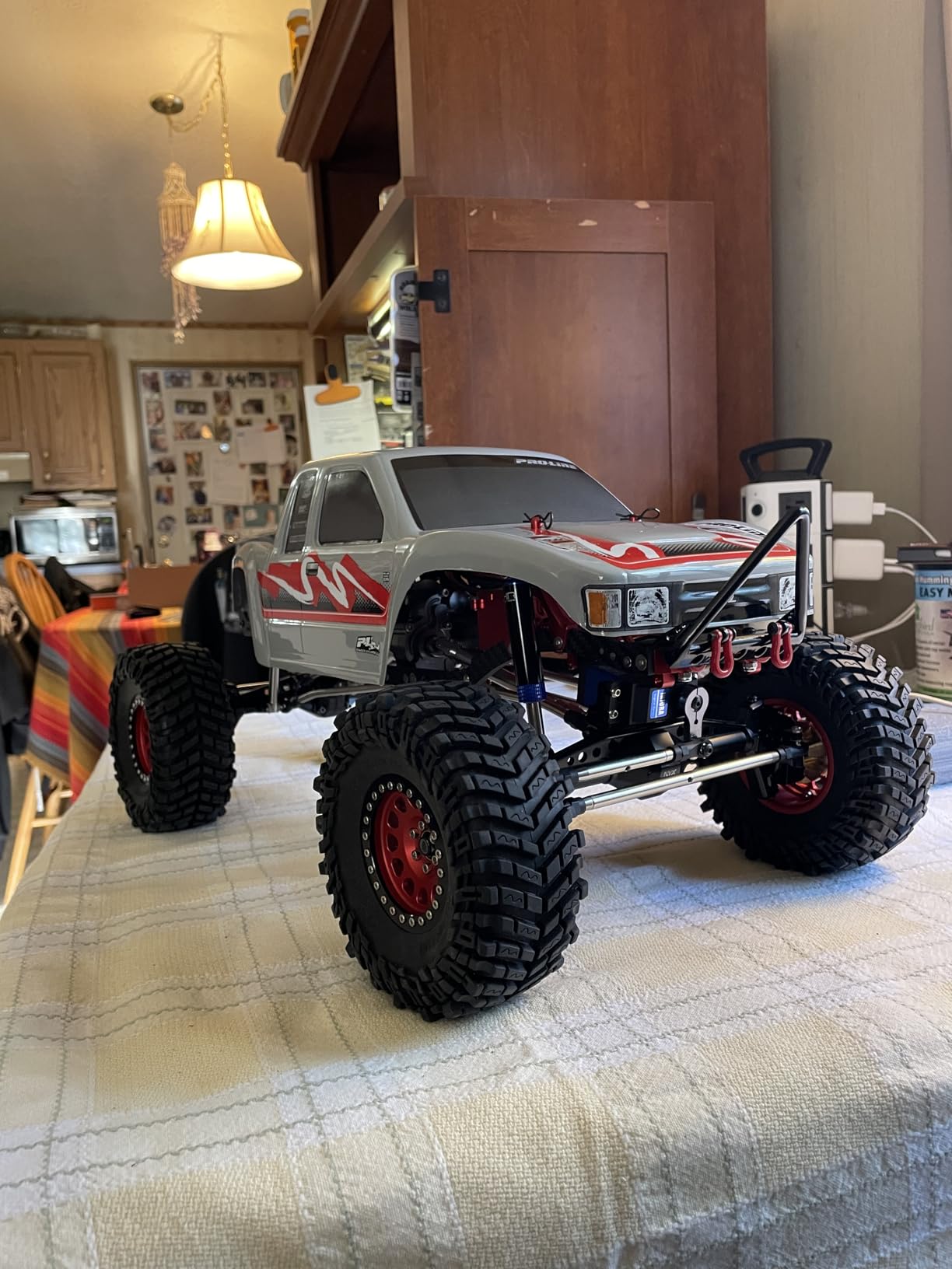 1/10 RC Crawler Carbon Fiber Girder 4MM CNC Metal Car Chassis Frame Body Kit Parts for Axial SCX10 II Rock Off Road Truck (Black) customer photo 1