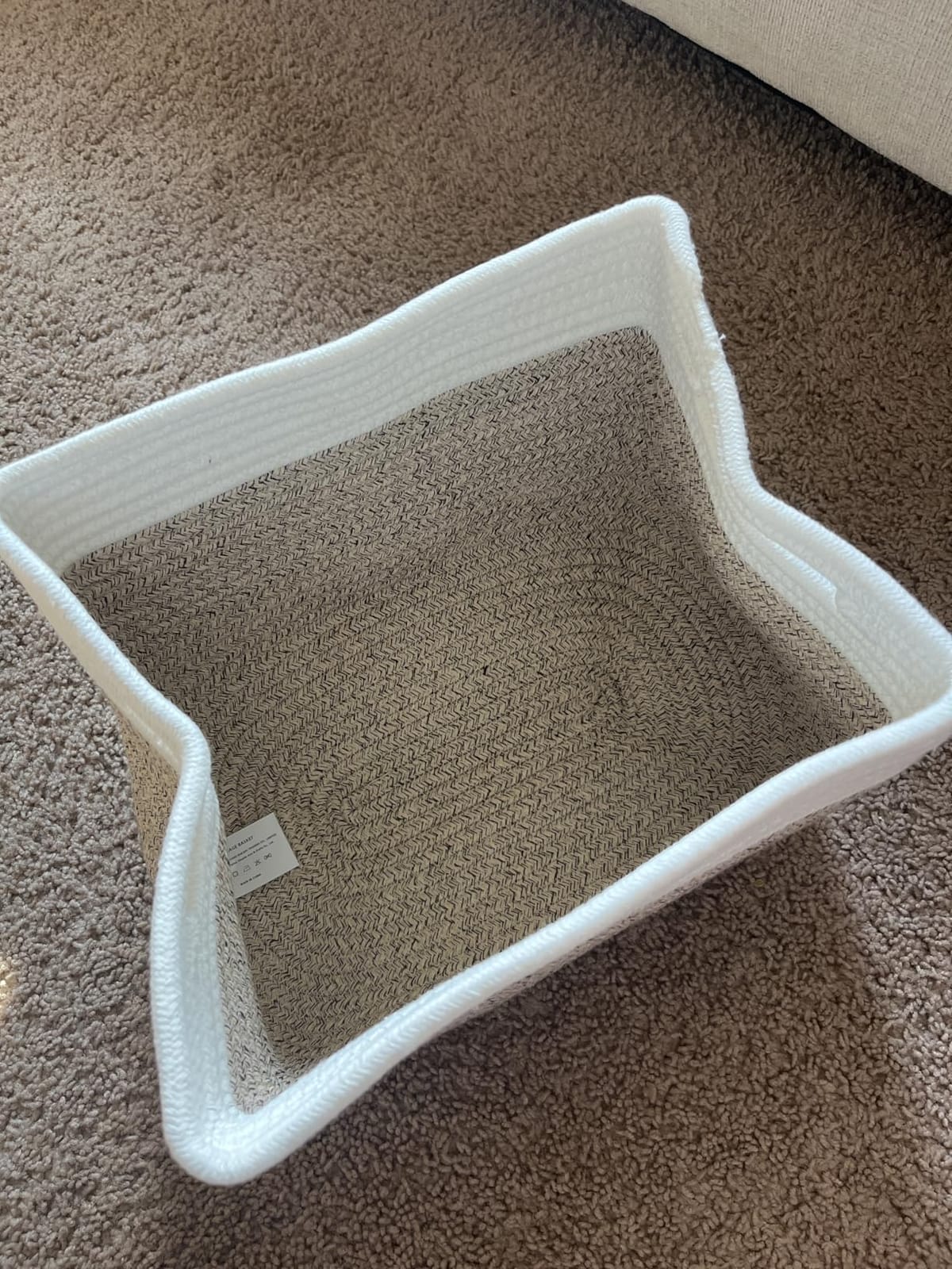 4 Pack Storage Baskets for Organizing, Woven Baskets for Shelves - Perfect for Toys, Books, Towels, and Clothes, Durable Gift Basket Bins Toy Storage, 12.7''Lx9''Wx7.8''H, Brown & White customer photo 2
