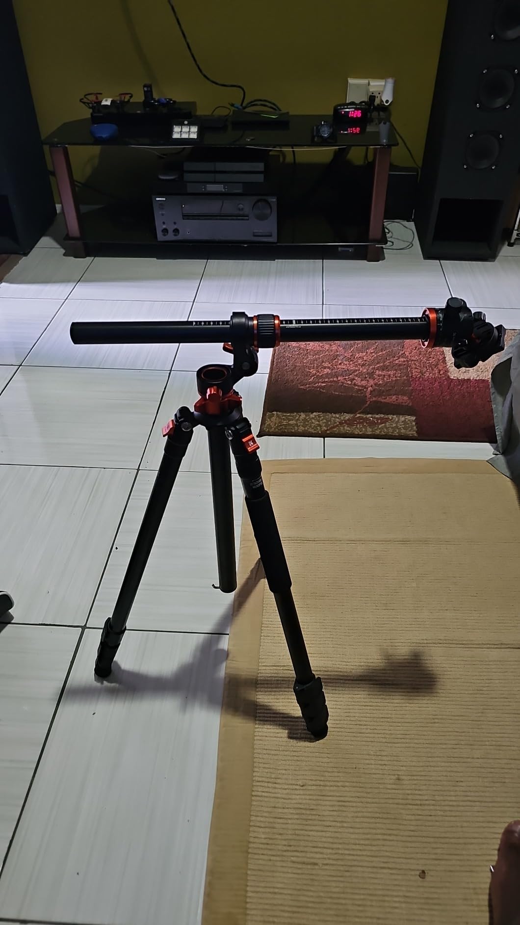 K&F CONCEPT 90''/230cm Ultra High Horizontal Overhead Camera Tripod | Metal Ball Head, 10KG Load Capacity, Detachable Monopod, Flexible Shooting DSLR Travel Video Tripods T254A7+BH-28L customer photo 1