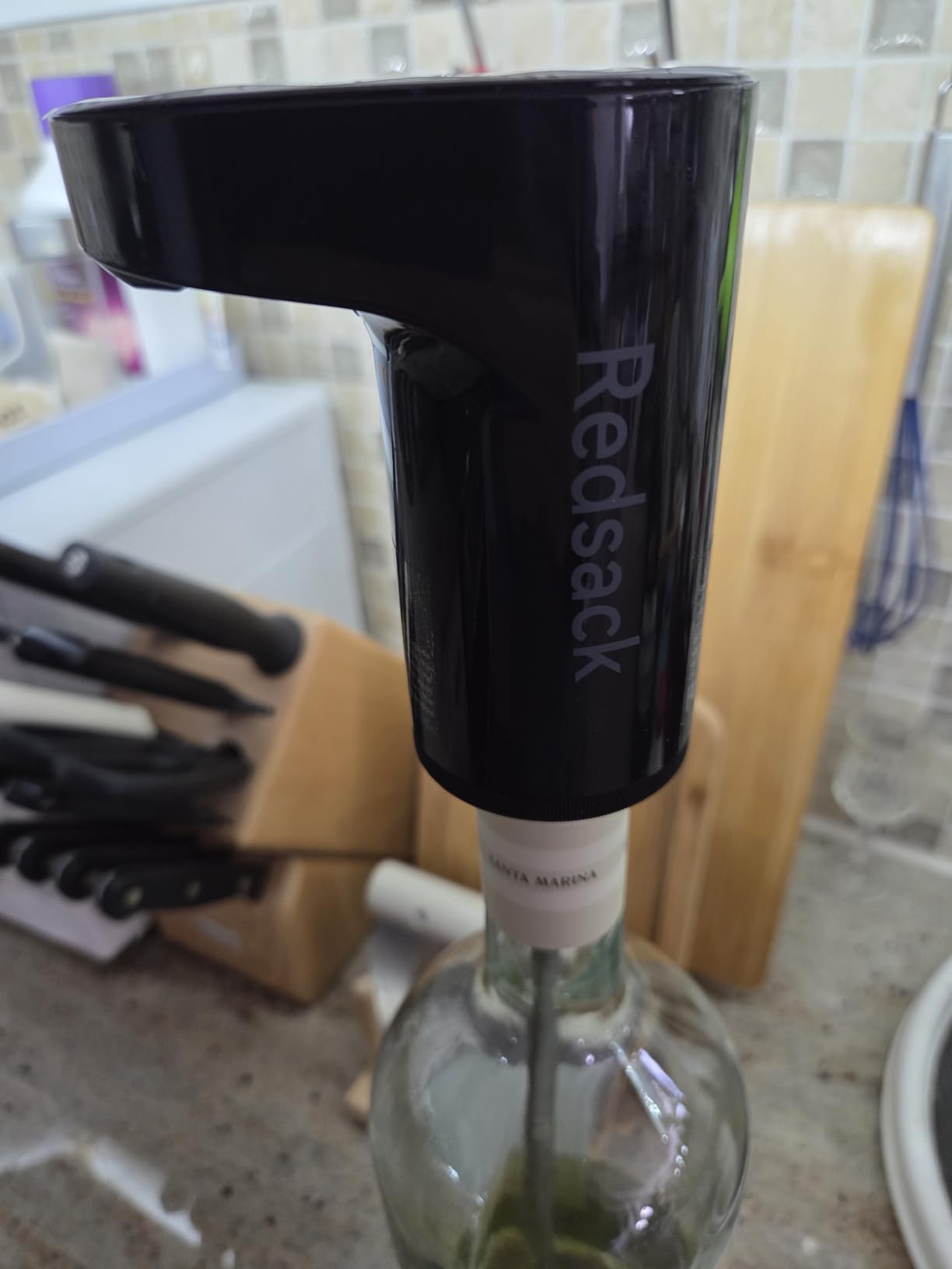 5 in 1 Wine Aerator Whiskey Dispenser, Liquor Decanter, Alcohol Pourer - Gold | 1-Second Aeration | Easy Tap-to-Pour | 1-999ml Precision | USB-C Rechargeable customer photo 2