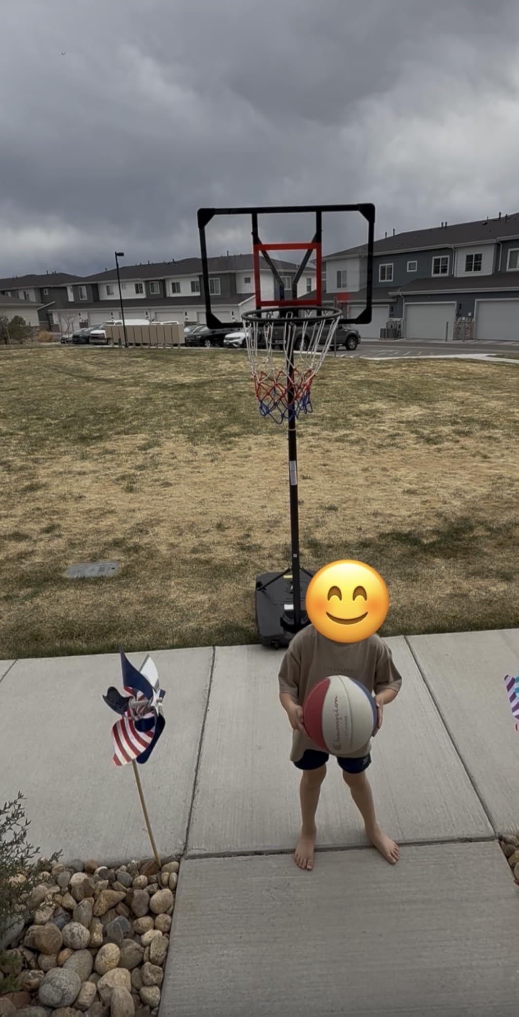 Yohood Kids Basketball Hoop Outdoor 4.82-8.53ft Adjustable, Portable Basketball Hoops & Goals for Kids/Teenagers/Youth customer photo 2