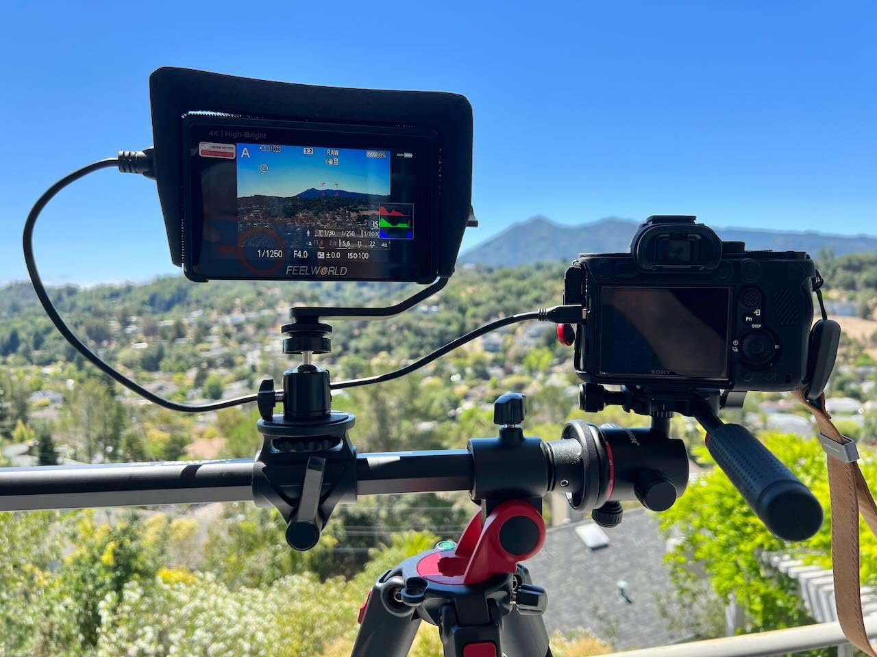 FEELWORLD F6 Pro +Battery +Carry Case 5.5 Inch 1600nits High Bright Camera Field Monitor with Touch 4K HDMI 3D LUT Waveform, Help Filmmakers Videographer Outdoor Accurate Focus and Expose customer photo 2