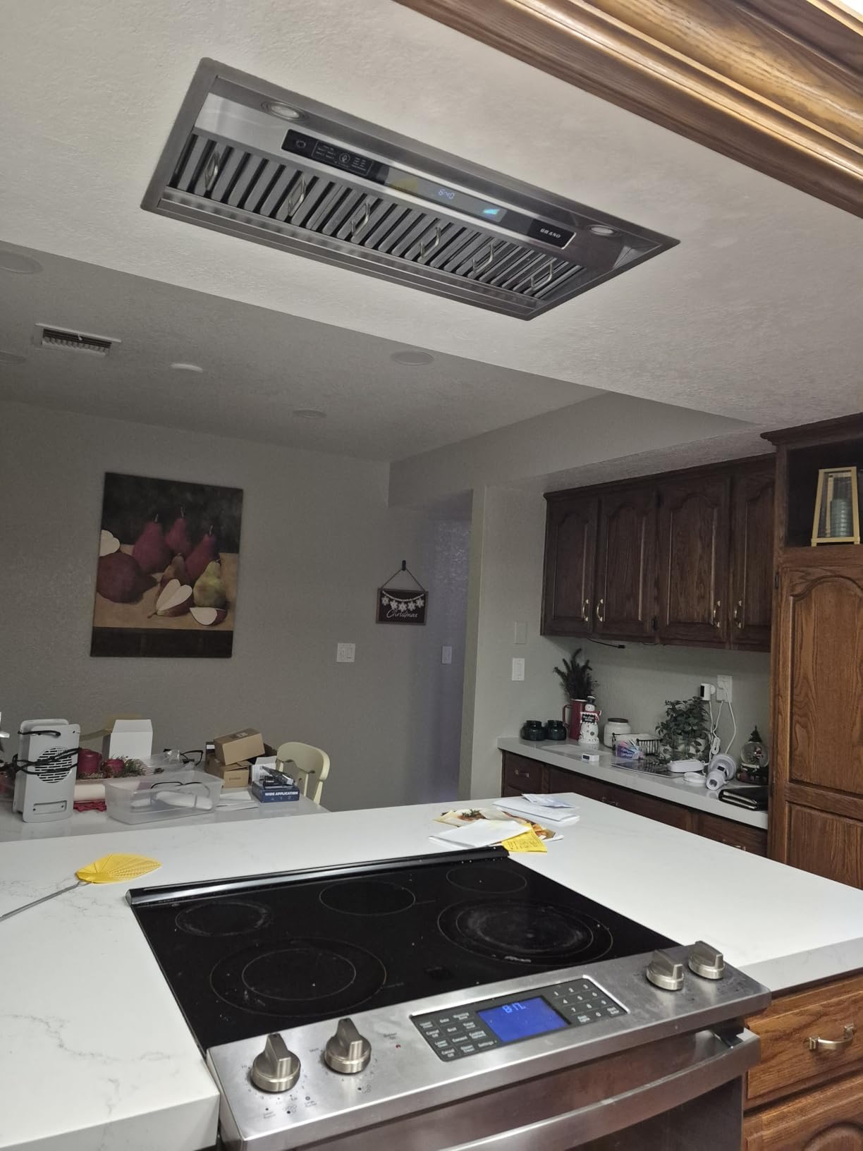 36 Inch Insert Range Hood with Voice/Gesture/Touch Control, 900 CFM Built-in Kitchen Hood Vent with 4 Speed Exhaust Fan, Memory Mode, Adjustable Lights, Ducted/Ductless Convertible customer photo 1