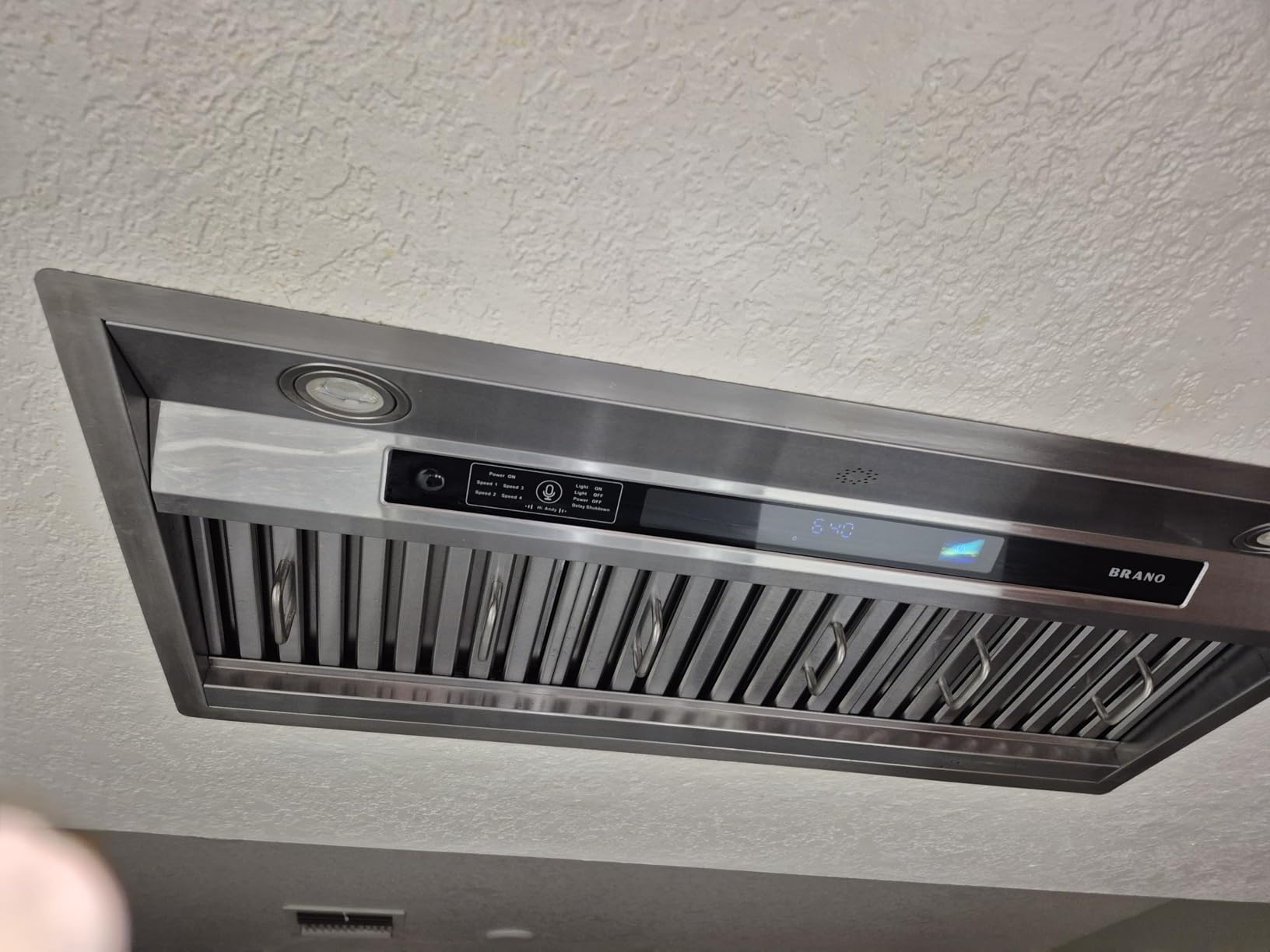 36 Inch Insert Range Hood with Voice/Gesture/Touch Control, 900 CFM Built-in Kitchen Hood Vent with 4 Speed Exhaust Fan, Memory Mode, Adjustable Lights, Ducted/Ductless Convertible customer photo 2