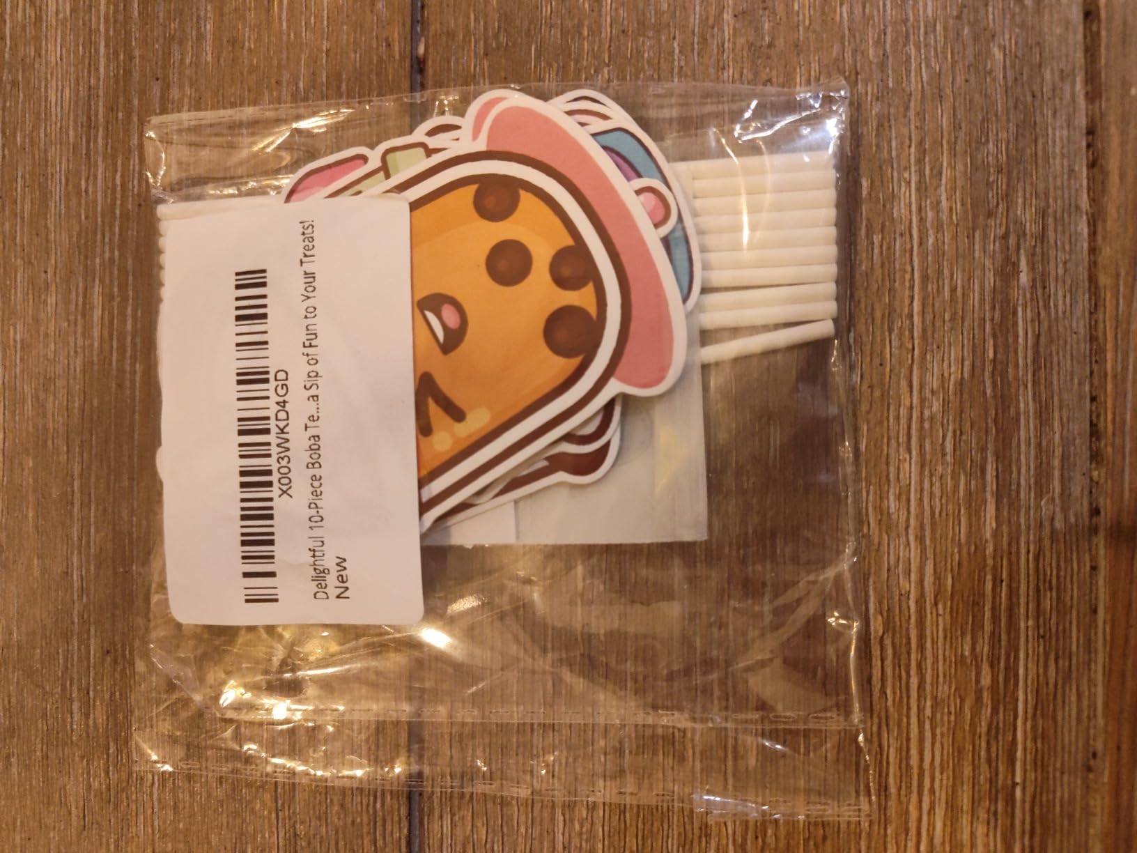Boba Tea Cupcake Toppers - 10 pcs Bubble Tea Theme Party Decorations for Birthday, Baby Shower, Kids and Kawaii Dessert Table customer photo 1