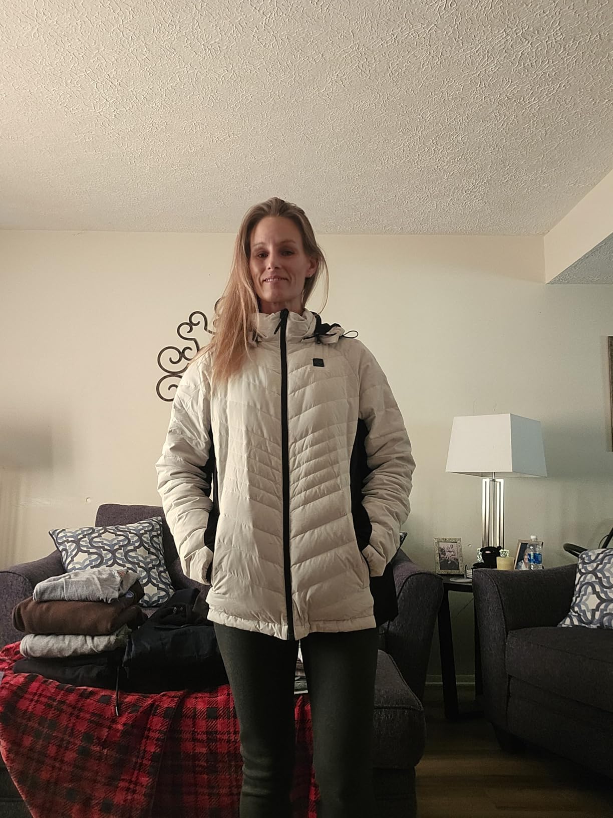 ORORO Women's Classic Heated Jacket, Water Resistant Heated Coat | Heated softshell jacket, with collar heating, battery included, machine washable, detachable and adjustable hood customer photo 1