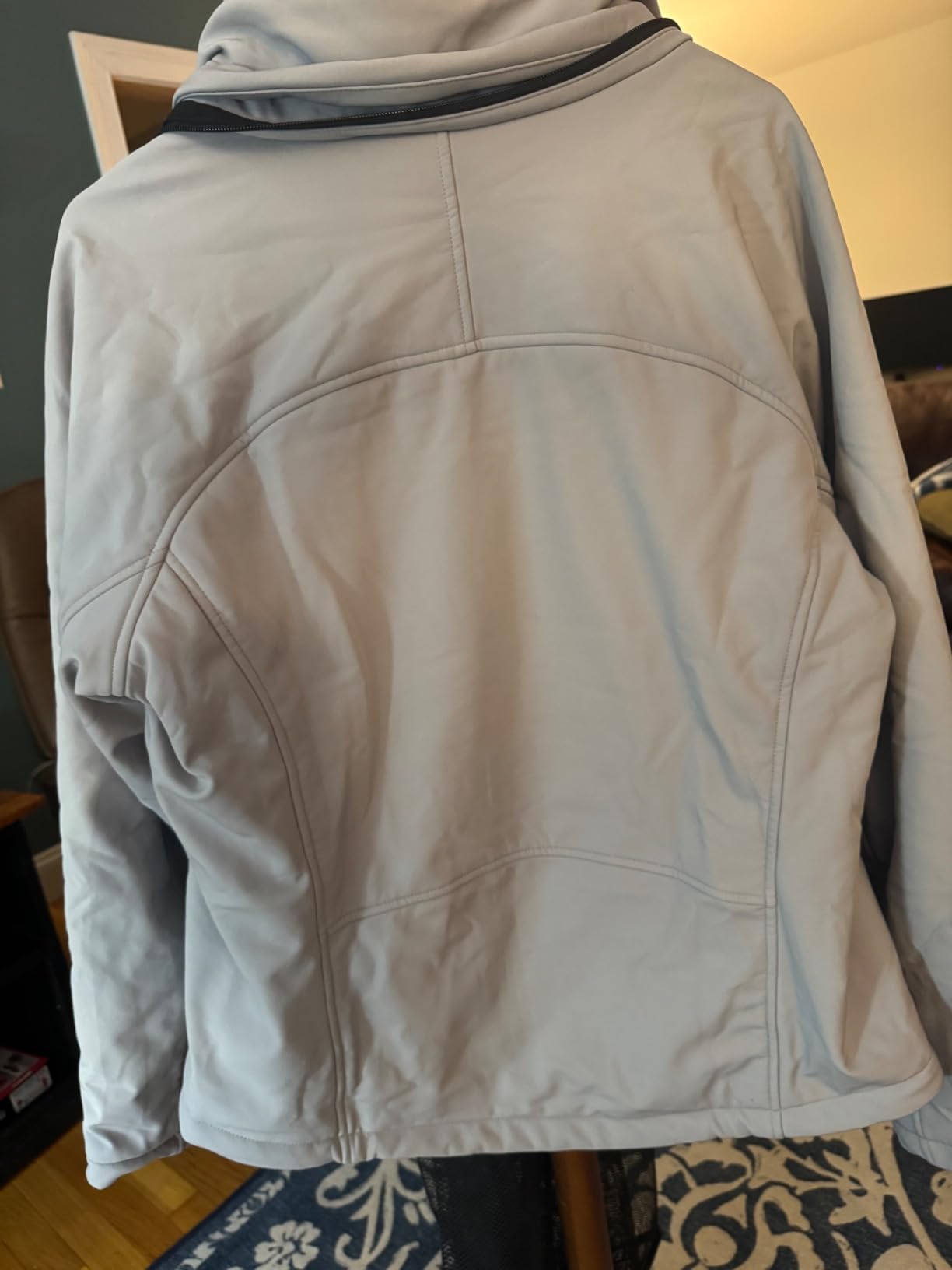 ORORO Women's Classic Heated Jacket, Water Resistant Heated Coat | Heated softshell jacket, with collar heating, battery included, machine washable, detachable and adjustable hood customer photo 2