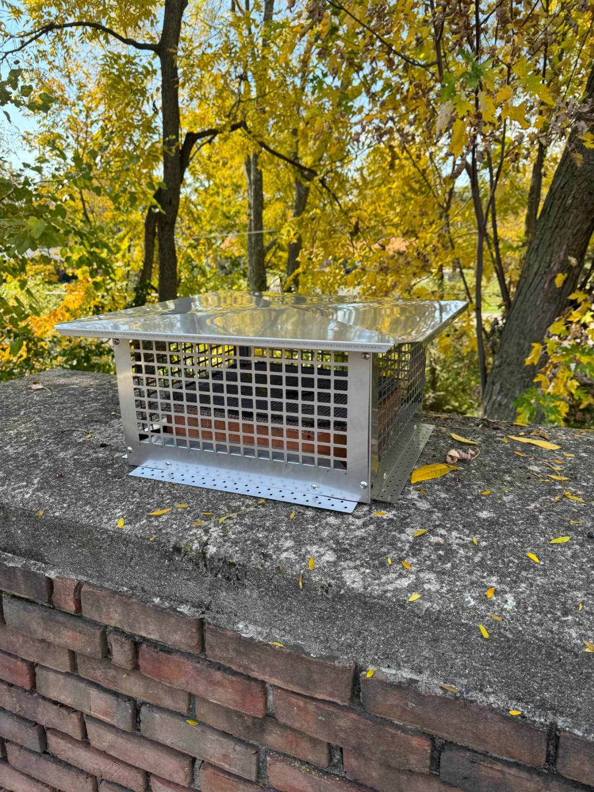 VEVOR 12x12 inch Chimney Cap - 304 Stainless Steel Fireplace Cover, Stable & Easy to Install with Practical Accessories, for Outside Clay Flue & Mesh Flue Covers, Silver customer photo 1