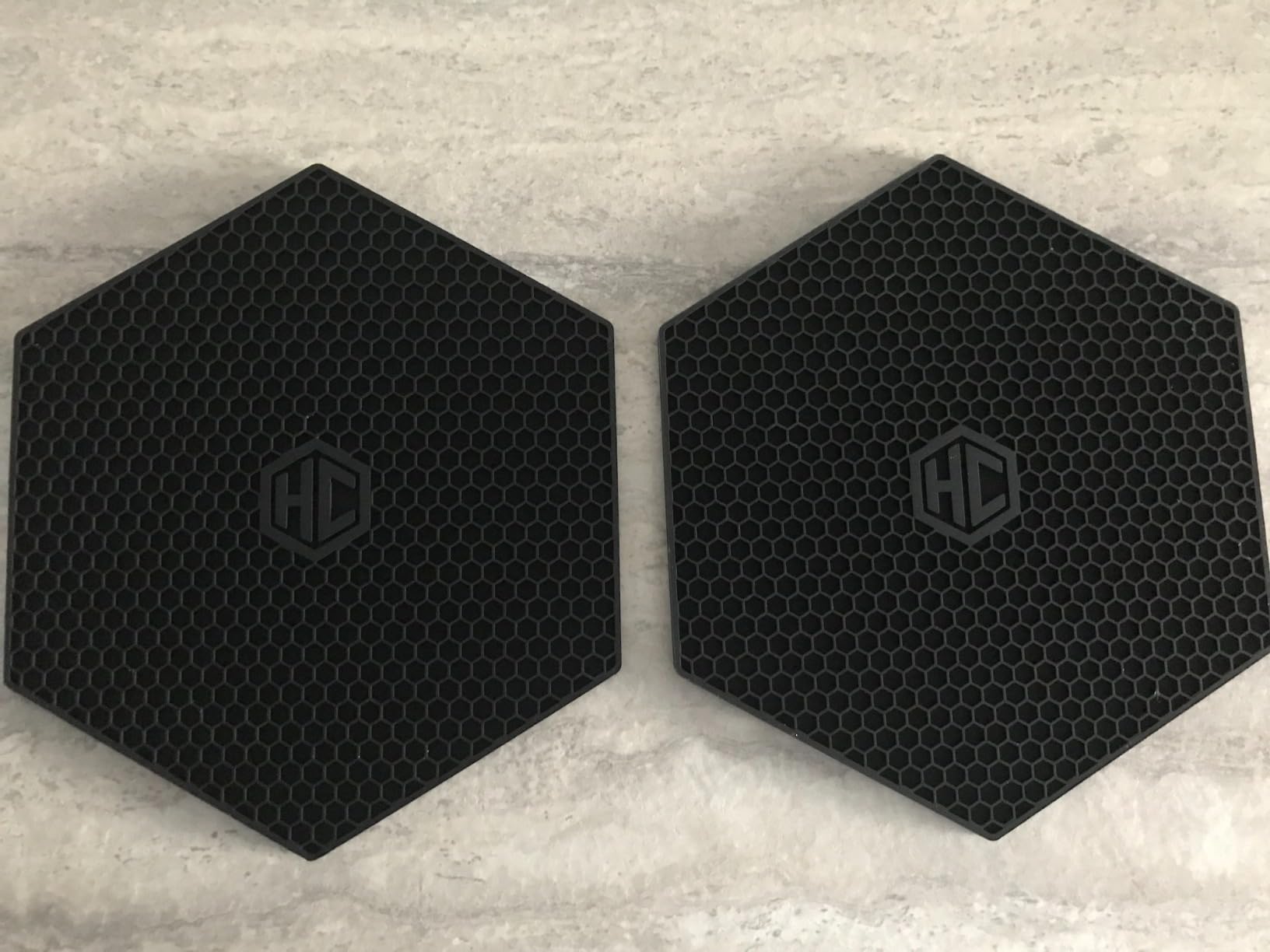 HexClad 2 Pack Black Hexagonal Silicone Trivets Nonslip Hot Pads | Heat Resistant customer photo 1