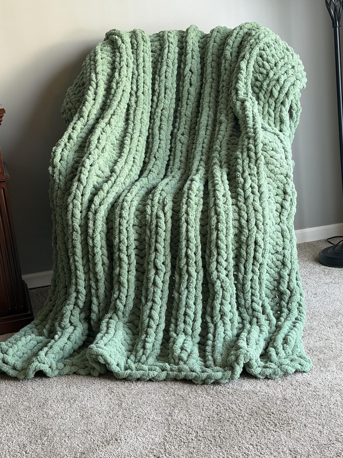 Bernat Blanket Extra Thick Chunky Yarn for Crocheting, Fog Blue | #7 Jumbo Yarn, 100% Polyester, Extra Thick Chunky Yarn for Crochet, Hand Knitting & Crafts, 72yds, 600g/21.12oz per skein customer photo 2