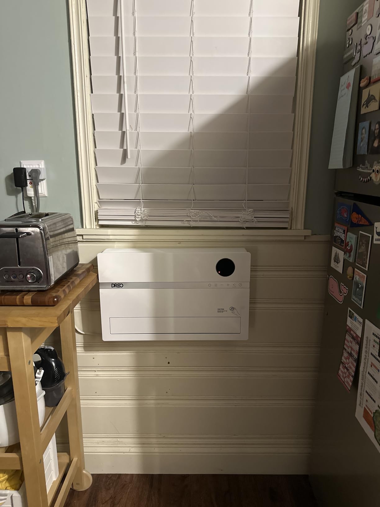 DREO Wall Heater for Bathroom, Smart Space Heaters with ALCI Plug, 1500W, 120° Vertical Oscillation, Adjustable Thermostat, 24H Timer, Easy Installation Electric Heater for Indoor use, Bedroom, Office customer photo 1