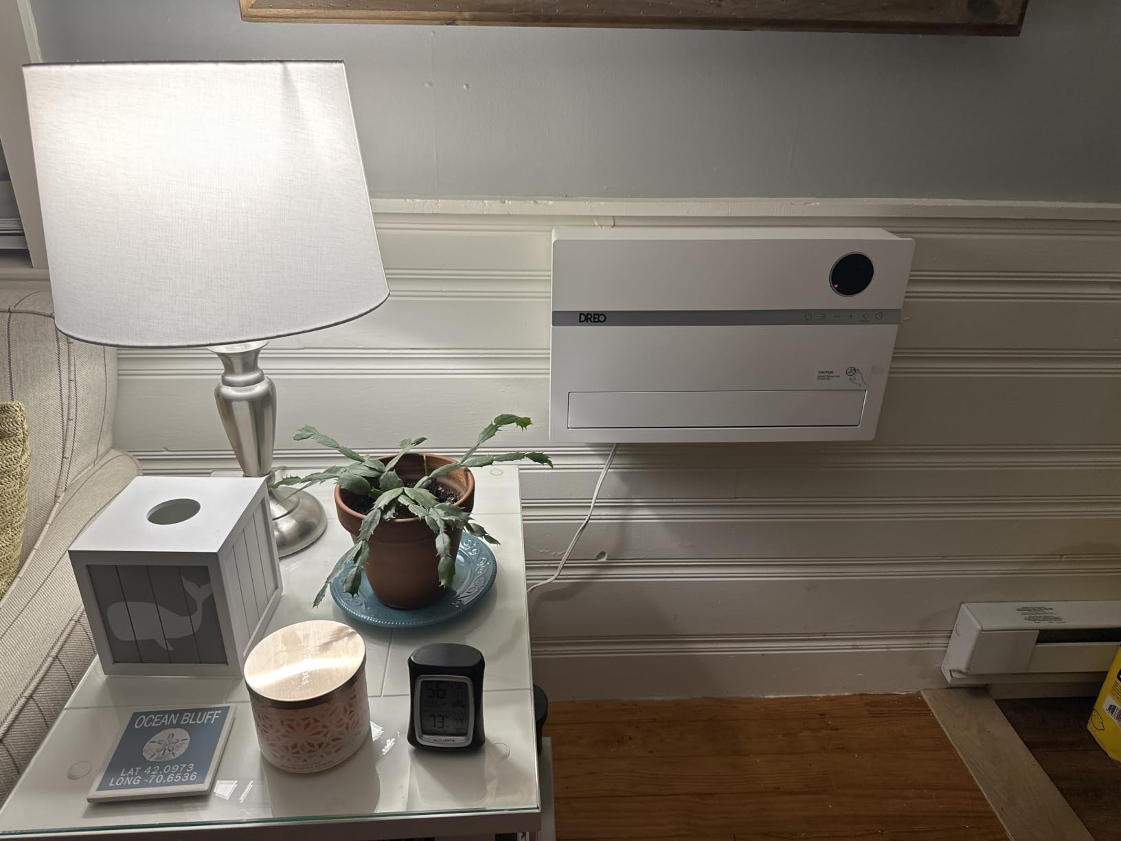 DREO Wall Heater for Bathroom, Smart Space Heaters with ALCI Plug, 1500W, 120° Vertical Oscillation, Adjustable Thermostat, 24H Timer, Easy Installation Electric Heater for Indoor use, Bedroom, Office customer photo 2