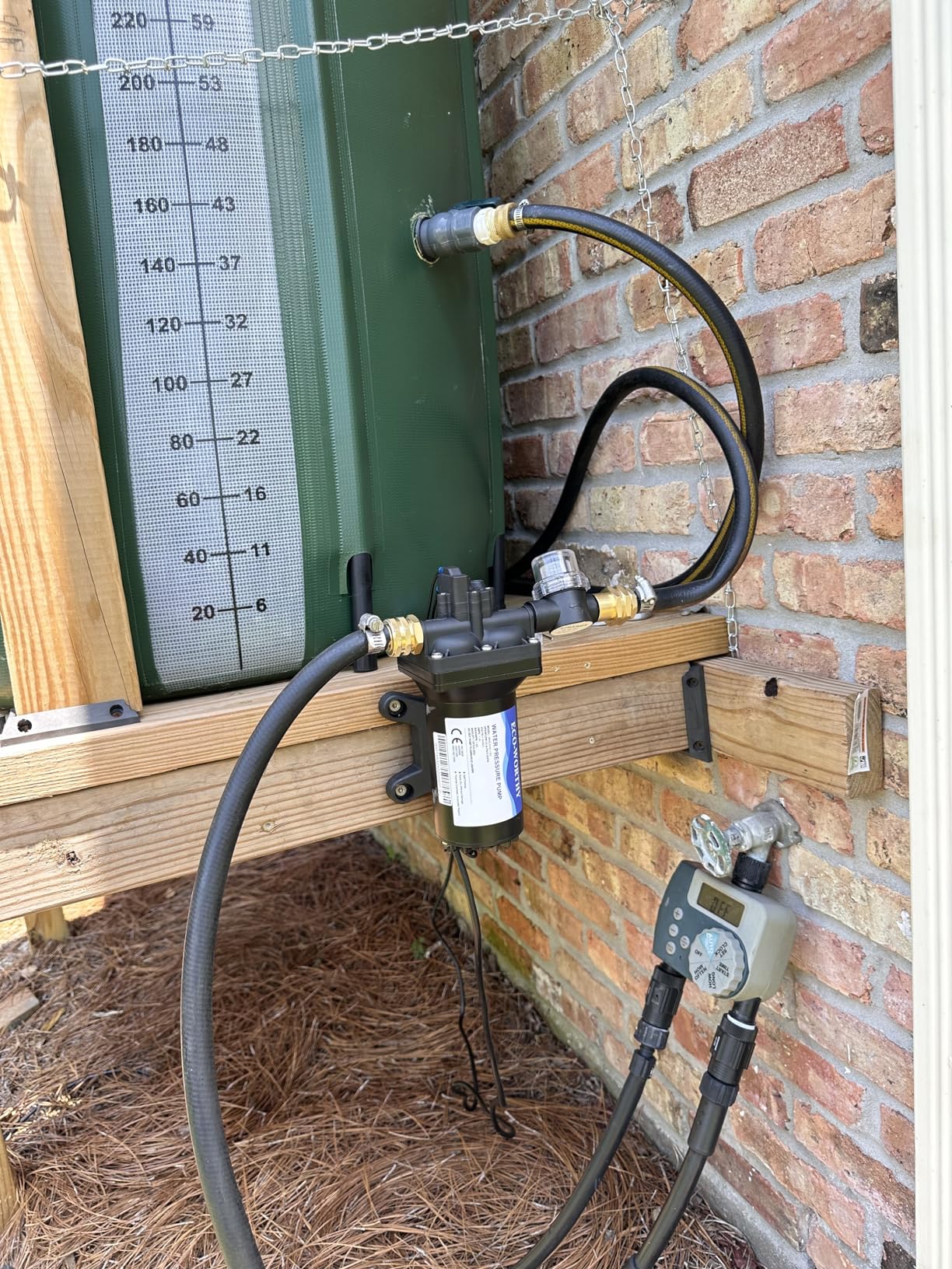 ECO-WORTHY 110V AC Fresh Transfer Diaphragm Water Pump On Demand 5.5GPM 70PSI High Pressure Water Booster Pump 110 Volt with Pressure Switch for Irrigation Garden Hose Sprinkler Home RV customer photo 1
