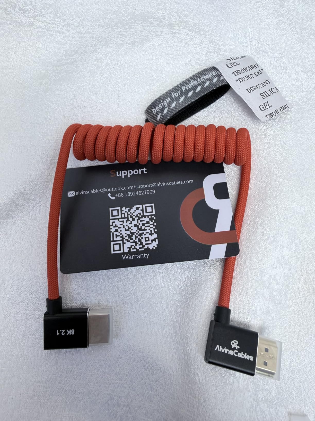 Alvin's Cables 8K 2.1 HDMI High Speed Braided Coiled Cable Left Angle to Right Angle for Atomos Ninja V, Portkeys BM5, for Feelworld Monitor, for Canon C300, Z CAM E2, Sony FS5| FS7| A7S3 Cameras customer photo 1