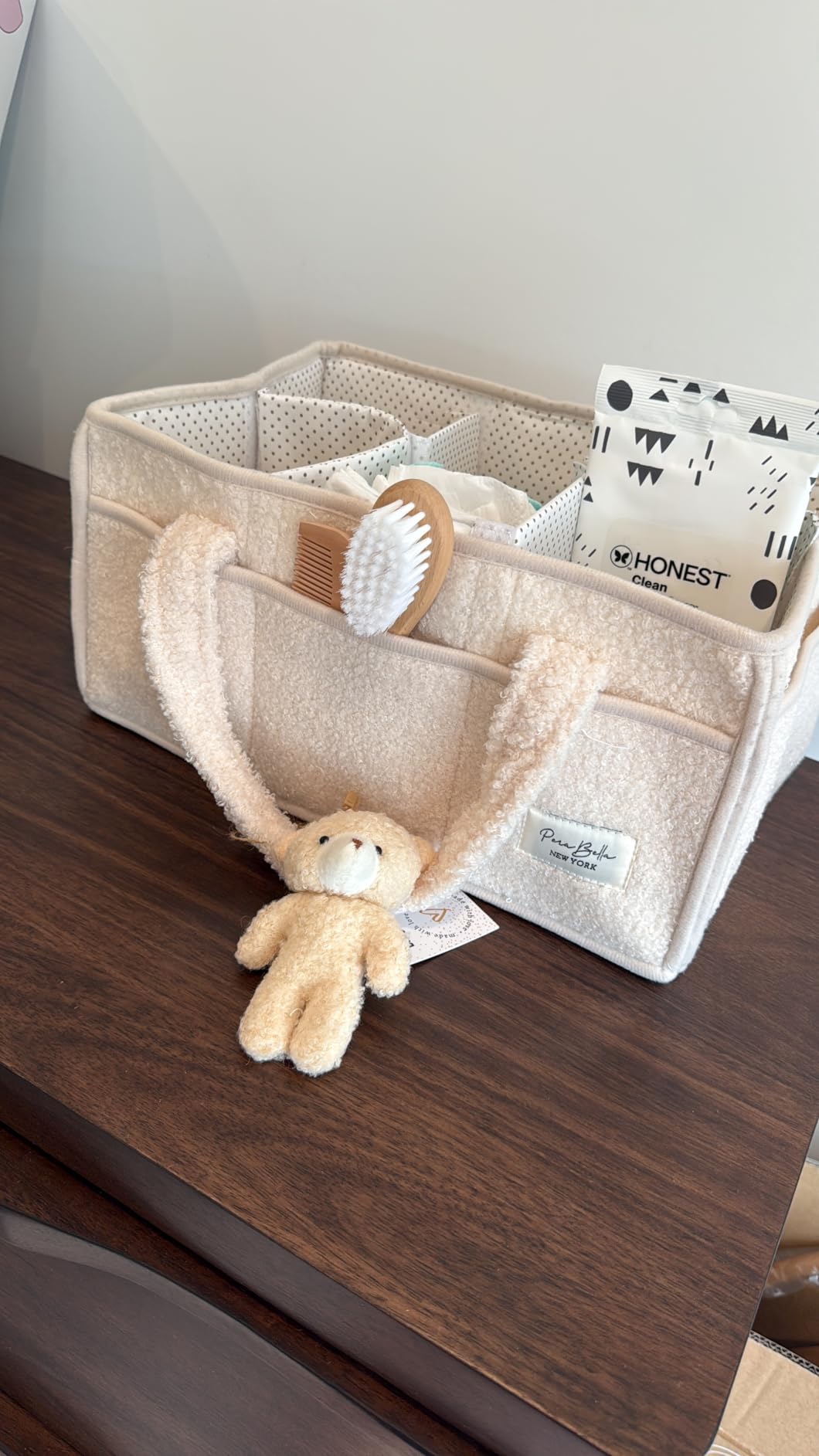 PeraBella Baby Diaper Caddy Organizer with Handle, Boy & Girl Shower Gift Basket, Portable Diaper Storage Basket Bin for Wipes, Newborn Baby Essentials Registry Search Must Haves, Car Caddy Organizer customer photo 2