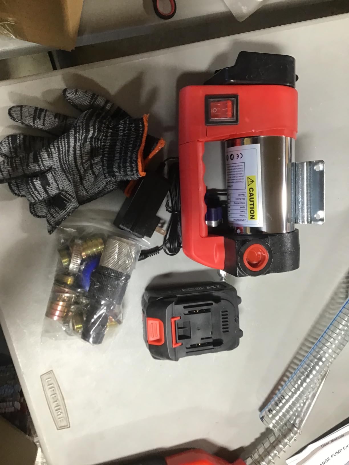 TaskStar Fuel Transfer Pump Battery Powered, 12GPM Diesel Kerosene Transfer | Electric Cordless Portable Pump with 18V 4.0Ah Battery & Charger customer photo 1