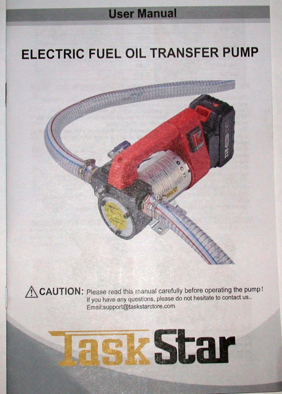TaskStar Fuel Transfer Pump Battery Powered, 12GPM Diesel Kerosene Transfer | Electric Cordless Portable Pump with 18V 4.0Ah Battery & Charger customer photo 2