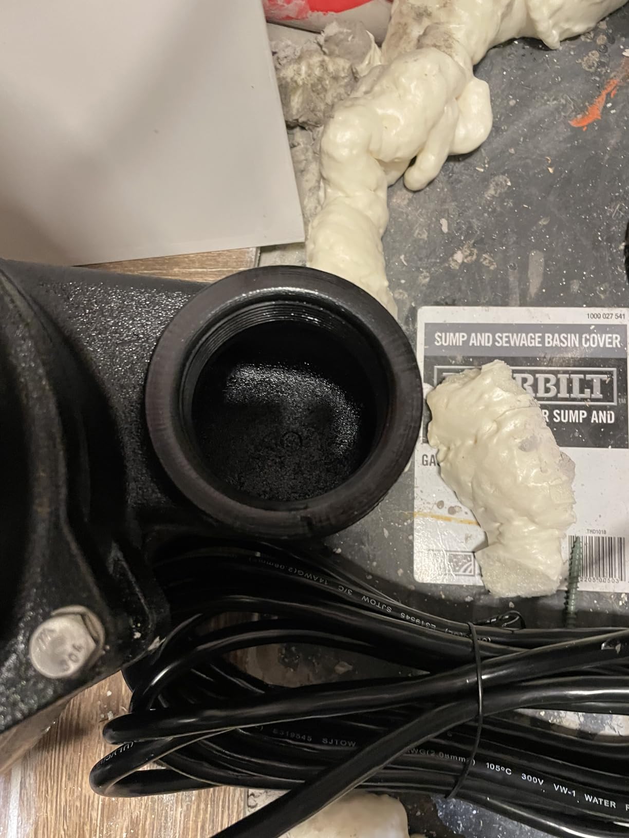 1/2 HP Sewage Pump 6020GPH Cast Iron Effluent Pump with Float Switch | Auto Vertical Float Switch, 115V, 2'' NPT Discharge, Sewage Sump Pump for Sump Basin, Basement, Residential Sewage customer photo 1