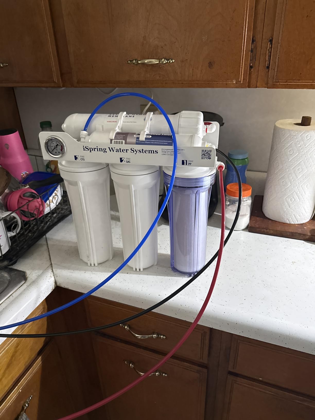 iSpring RCC1DP Tankless RO/DI System - 5-Stage, 150 GPD with Pump | Built-in pump boosts efficiency in low water pressure. 0 TDS pure water. Space-saving tankless. Ideal for tanks, labs. customer photo 2