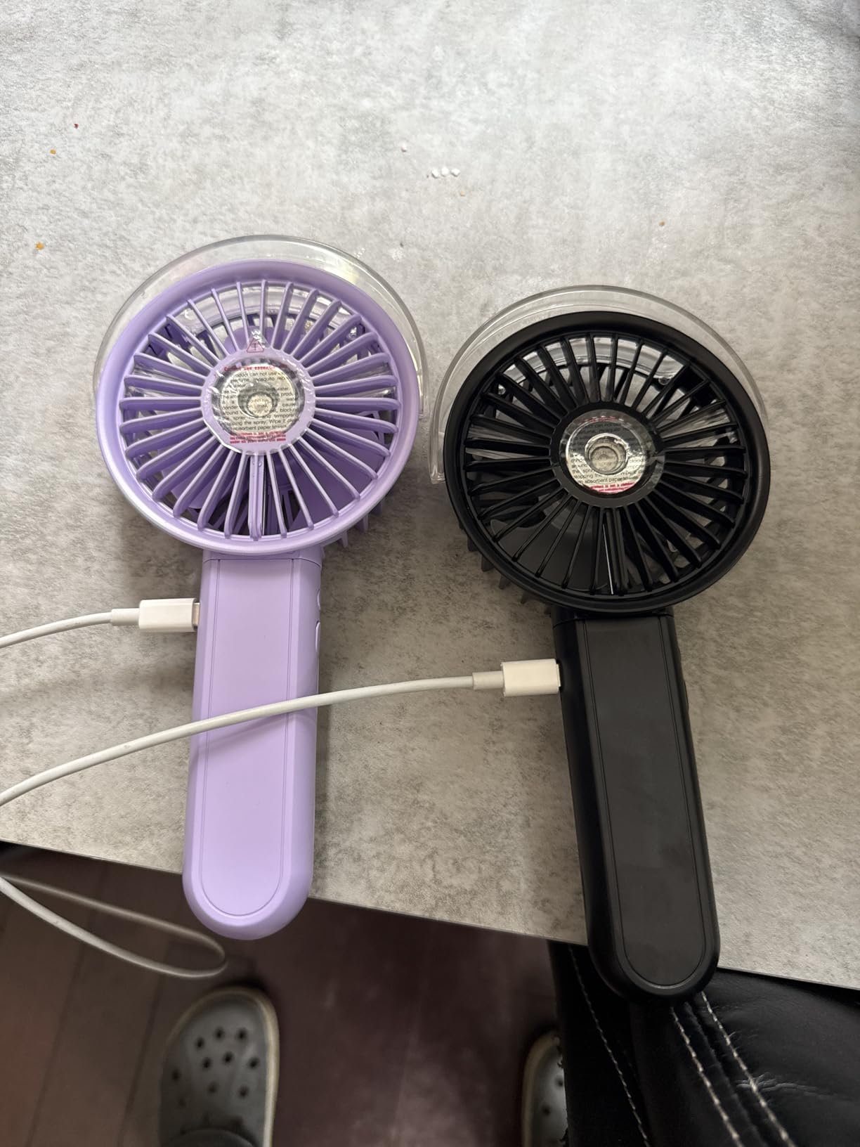 SWEETFULL Portable Misting Fan - 180° Foldable Handheld Personal Fan with Mist Spray, 3 Speeds, 30ml Water Tank, USB Rechargeable for Travel, Outdoors, Makeup, Camping, Home, and Office Use customer photo 2