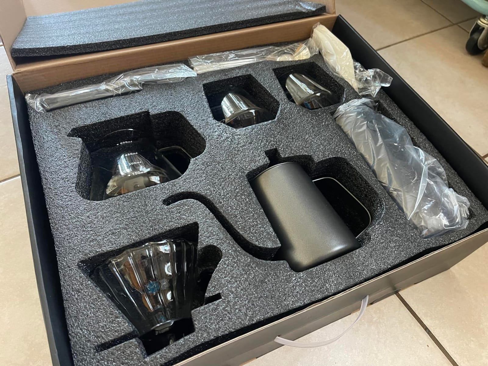 Pour Over Coffee Dripper Set, Coffee Pour Over Maker Kit with Kettle | Coffee Kit Includes Coffee Scale, Coffee Bean Grinder Electric, Glass Drip Coffee Maker and Filter, Coffee Set for Gift customer photo 1